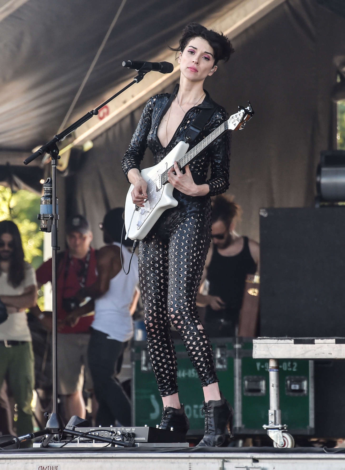 Annie Clark performing at the Osheaga Music and Arts Festival