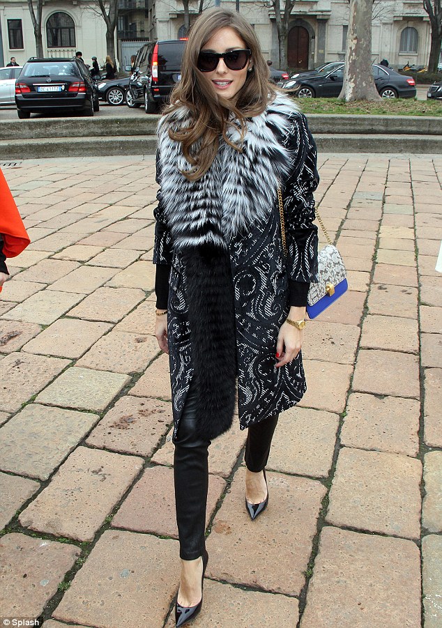 Olivia Palermo attends the Roberto Cavalli fashion