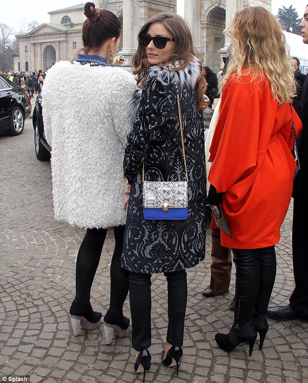 Olivia Palermo attends the Roberto Cavalli fashion