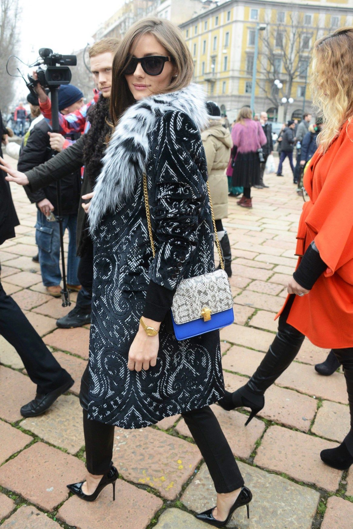 Olivia Palermo attends the Roberto Cavalli fashion