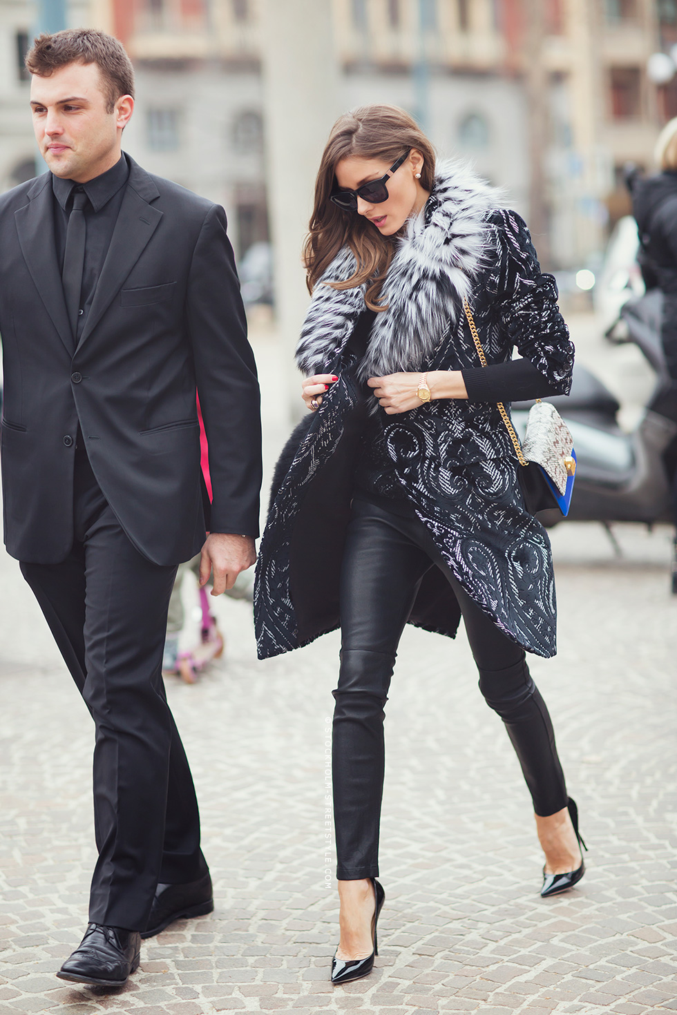 Olivia Palermo attends the Roberto Cavalli fashion