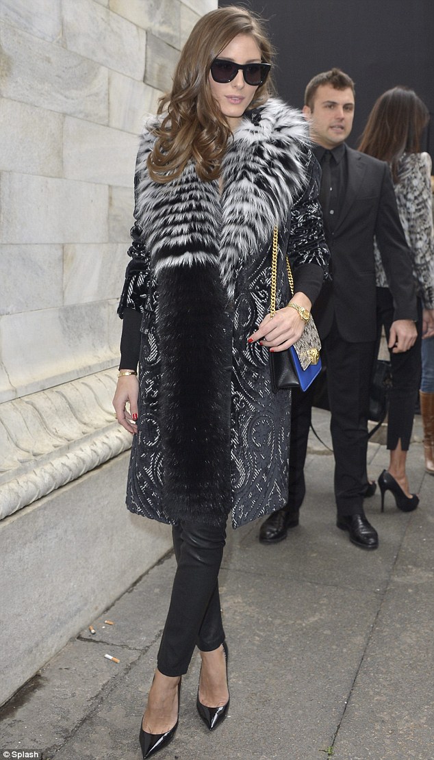 Olivia Palermo attends the Roberto Cavalli fashion