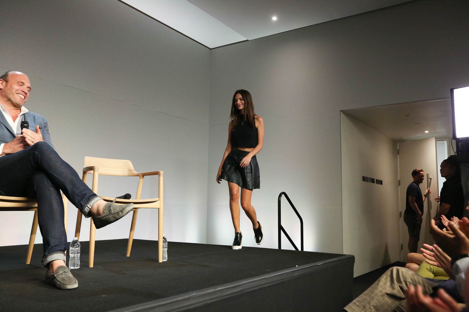 Emily Ratajkowski attends Apple Store Meet The Community Behind Fancy