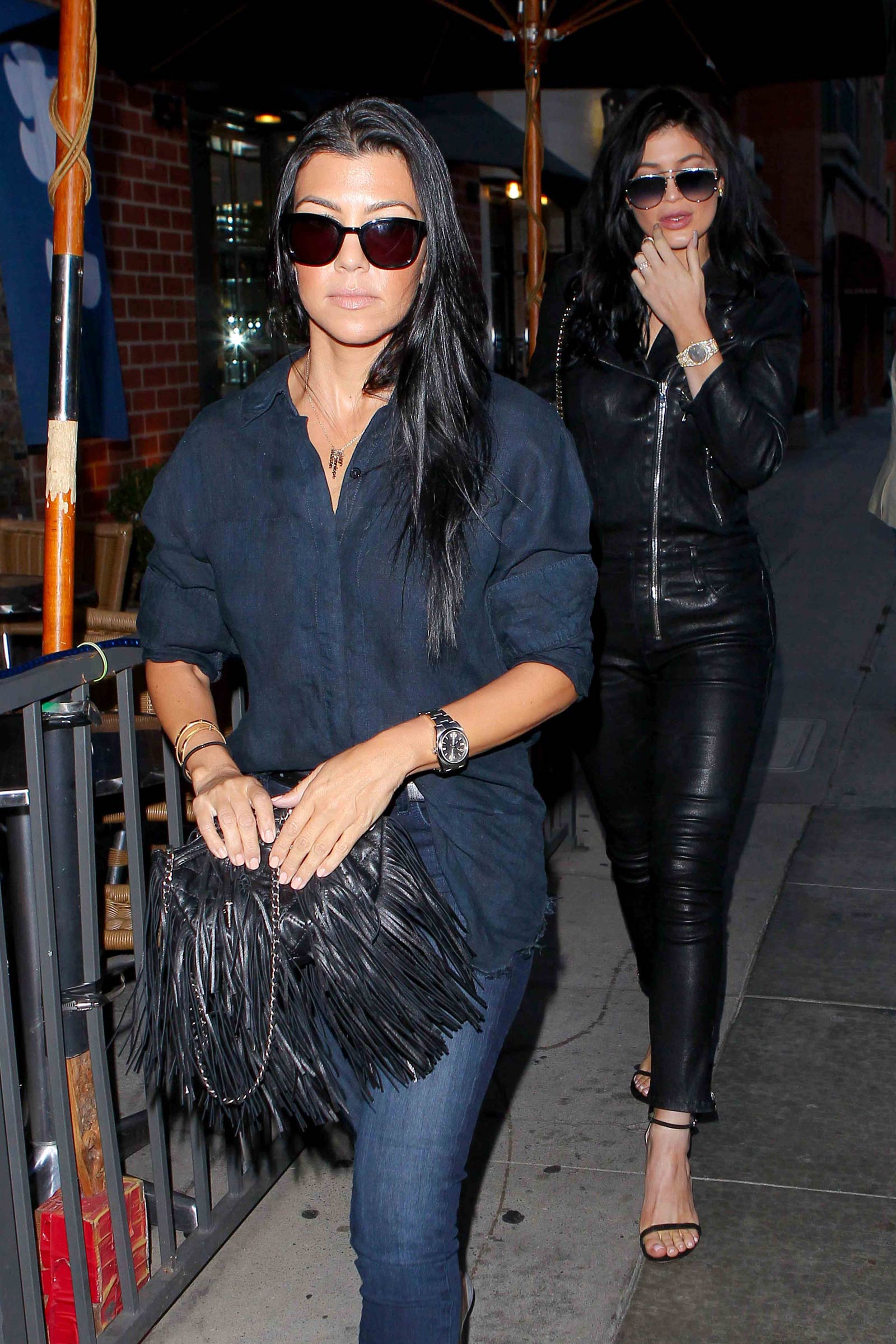Kylie Jenner and Kourtney Kardashian out in Beverly Hills