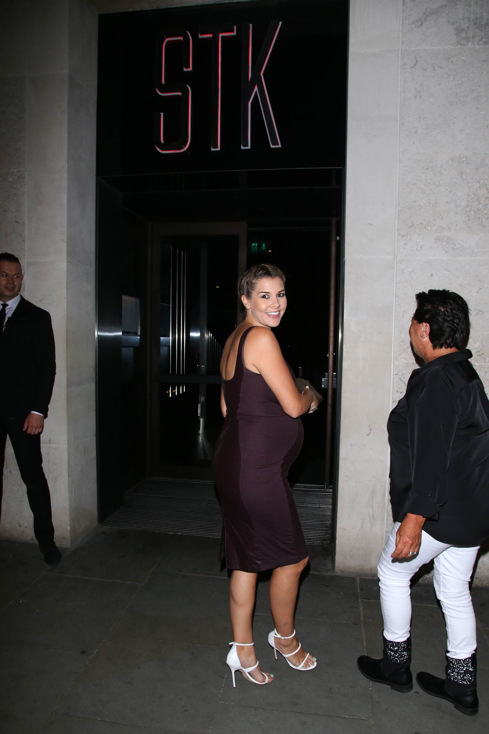 Imogen Thomas arriving at The STK Restaurant