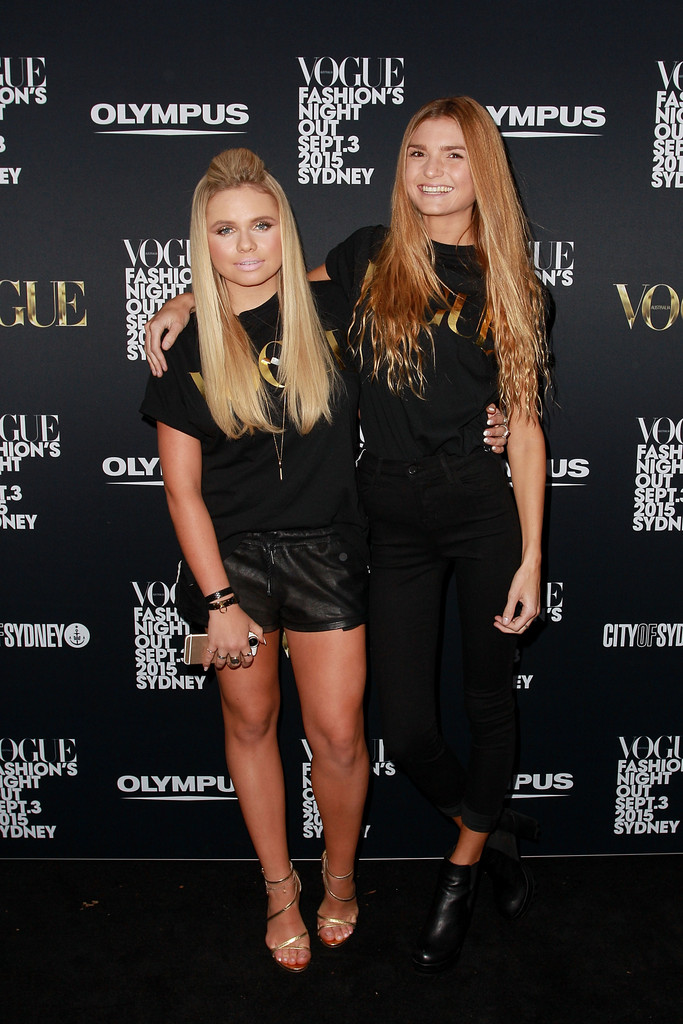 Montana Cox, Jessica Gomes, Eleanor Pendleton, Alli Simpson attend Vogue Fashion’s Night Out