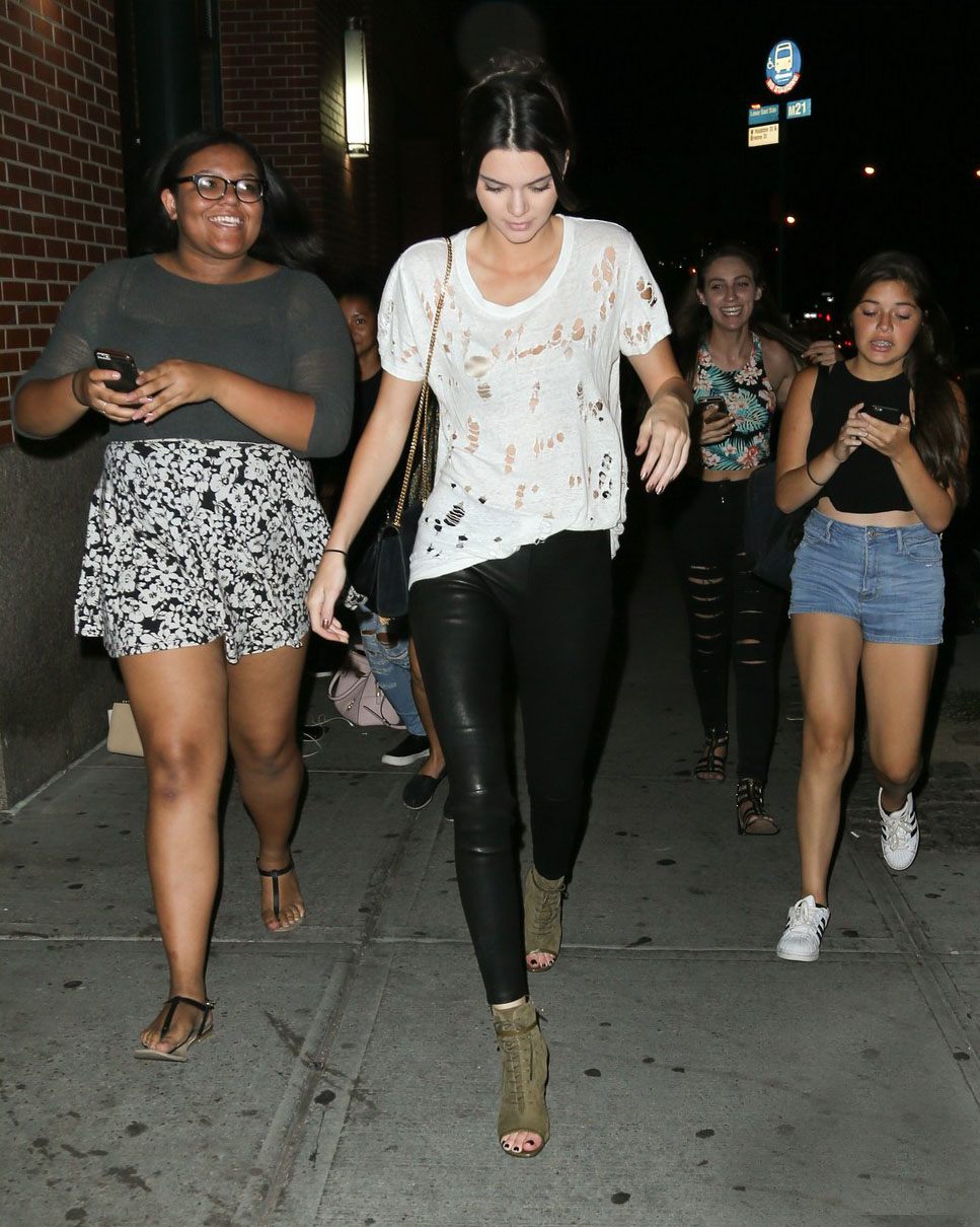 Kendall Jenner is seen in Soho