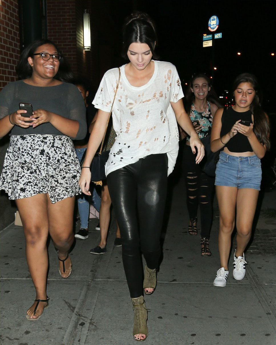 Kendall Jenner is seen in Soho