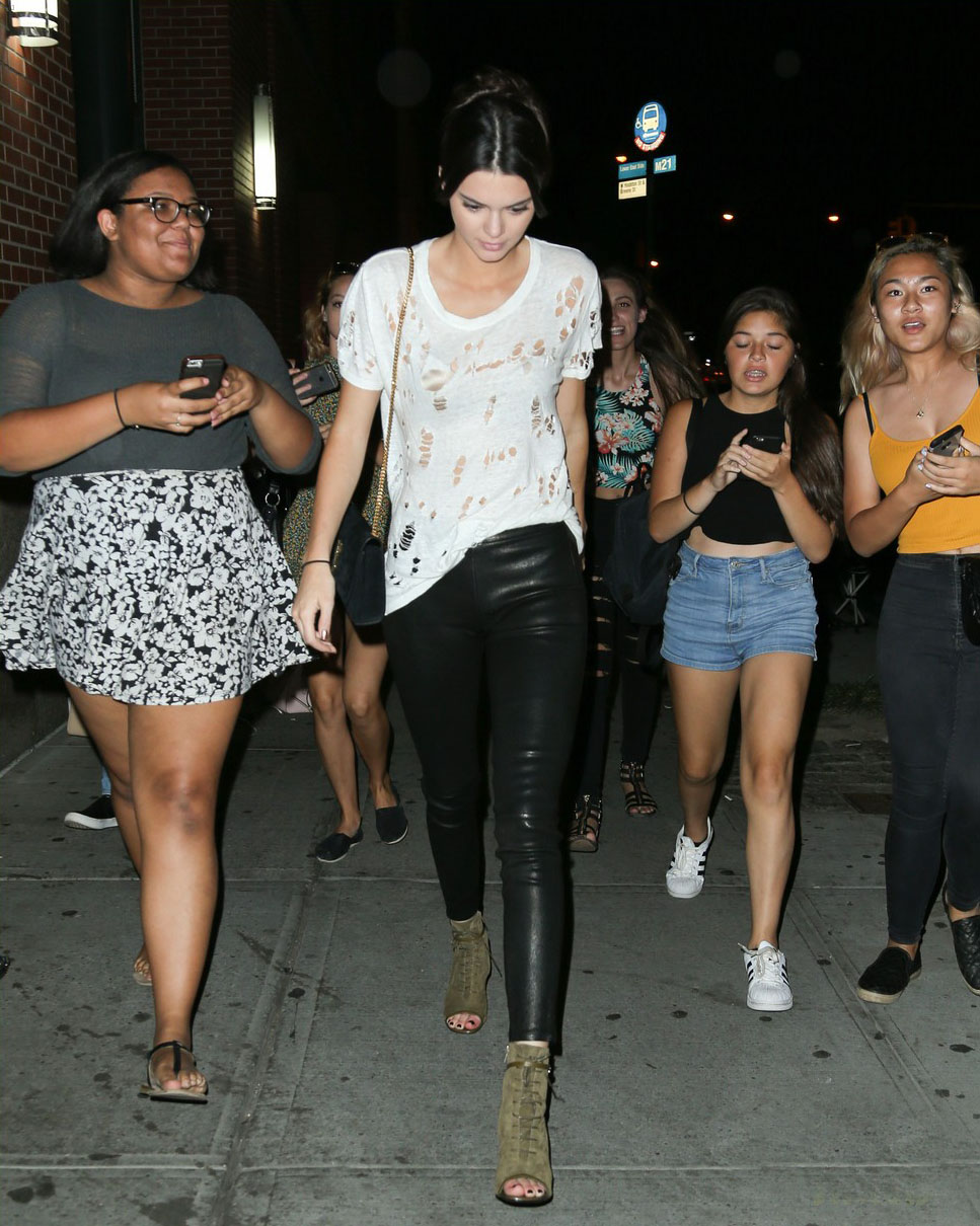 Kendall Jenner is seen in Soho