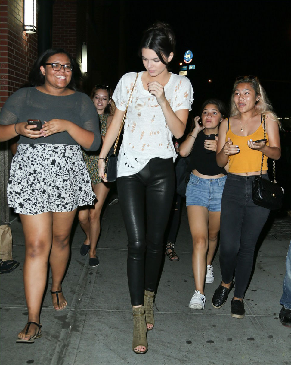 Kendall Jenner is seen in Soho