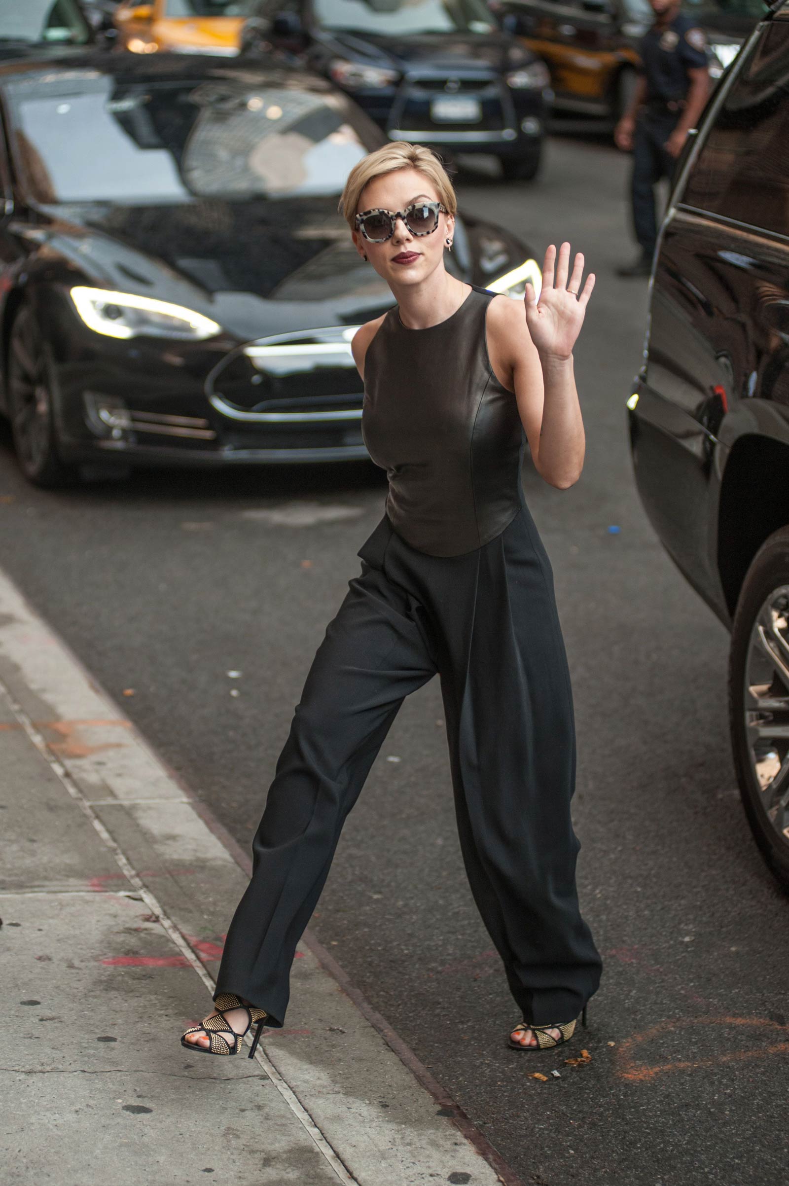 Scarlett Johansson at The Late Show with Stephen Colbert