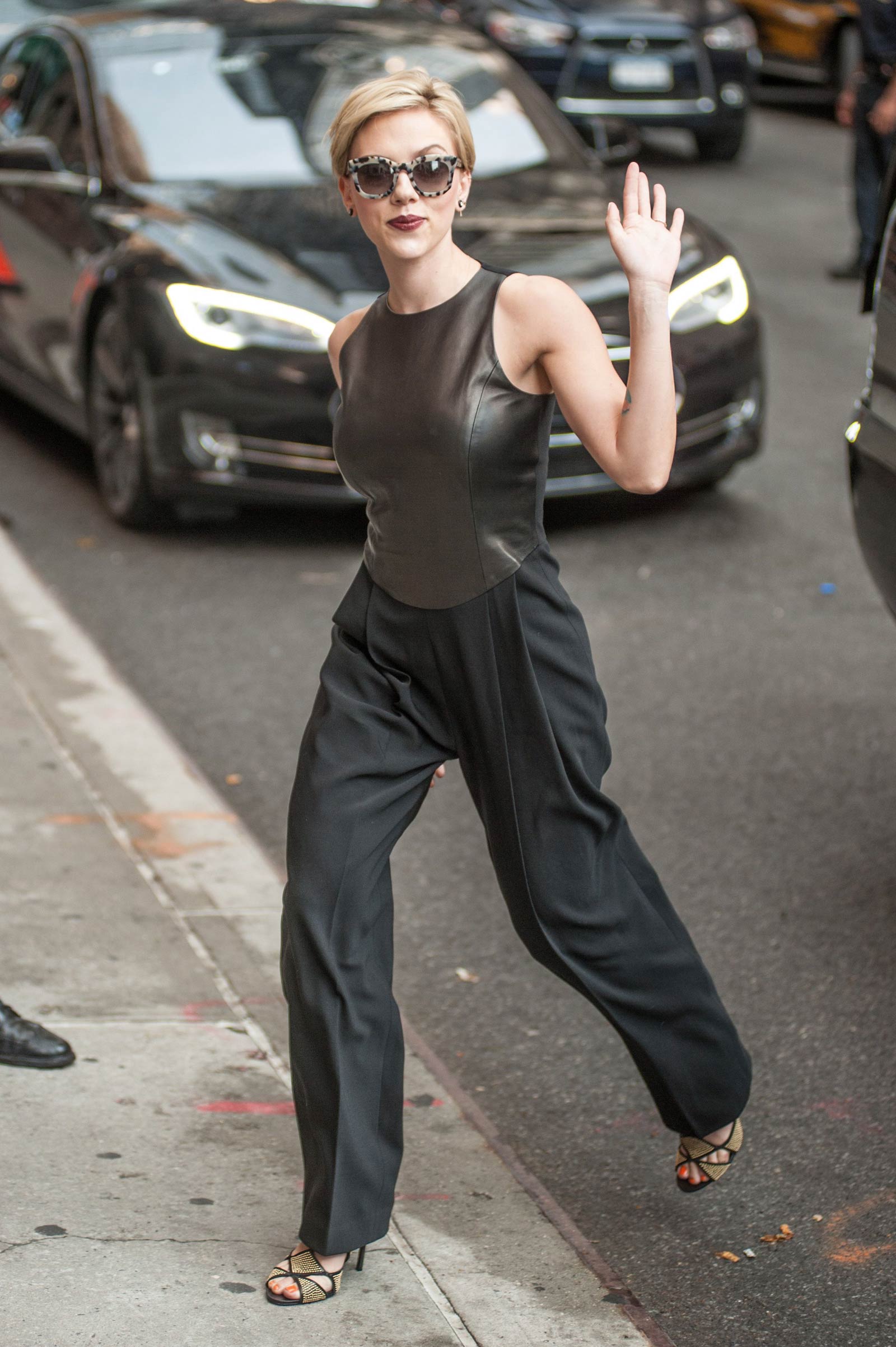 Scarlett Johansson at The Late Show with Stephen Colbert