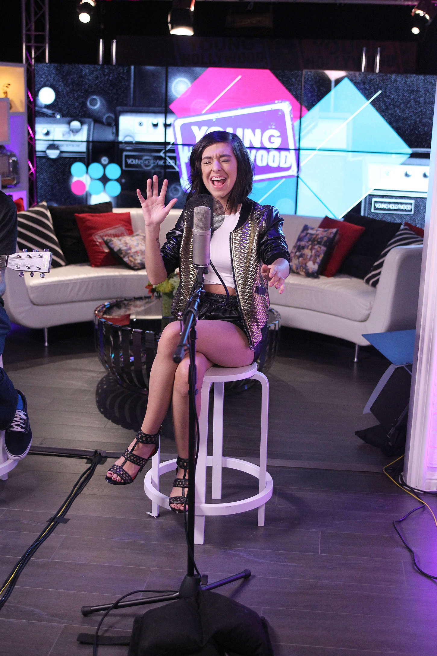 Christina Grimmie attends Young Hollywood Studio