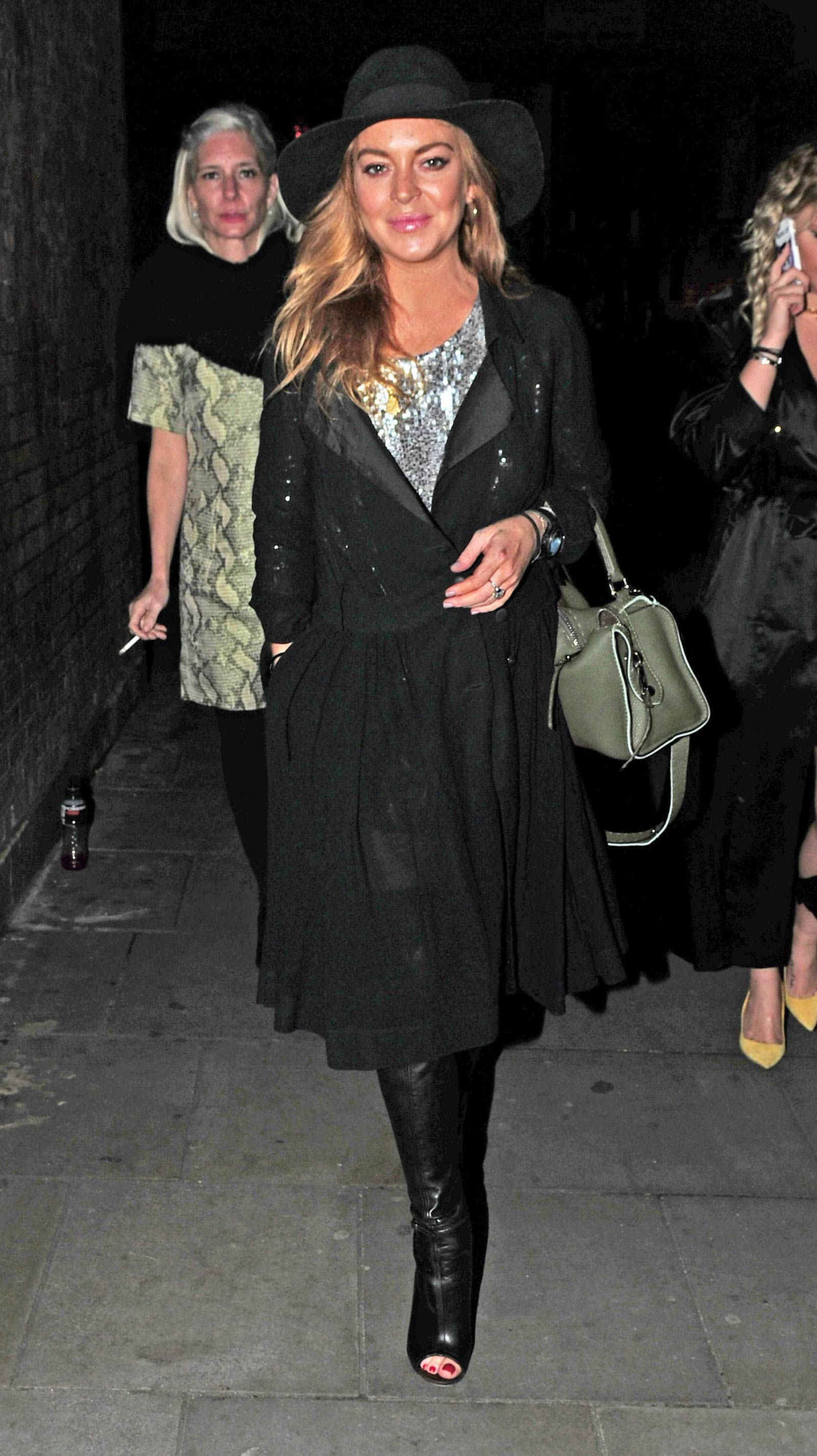 Lindsay Lohan out in London