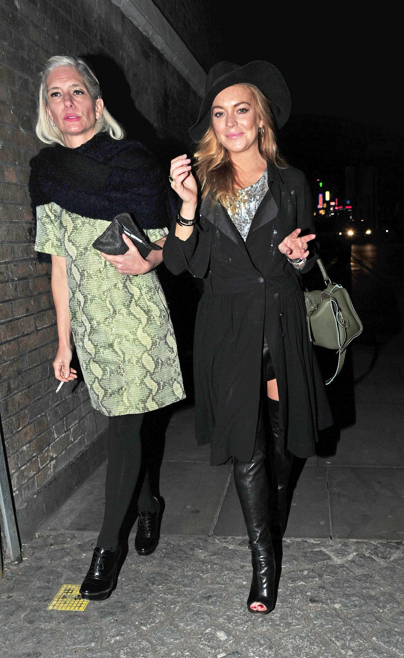 Lindsay Lohan out in London