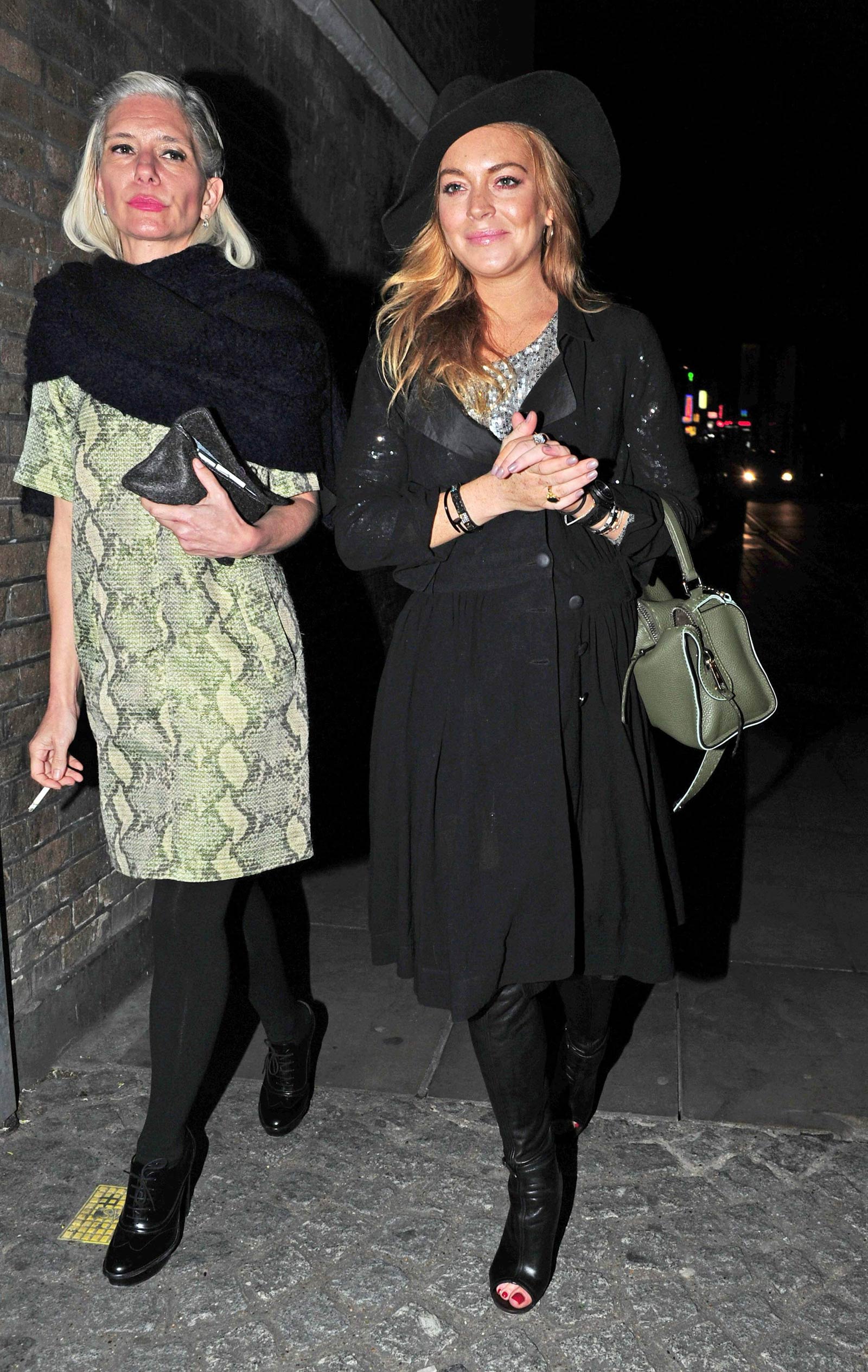 Lindsay Lohan out in London