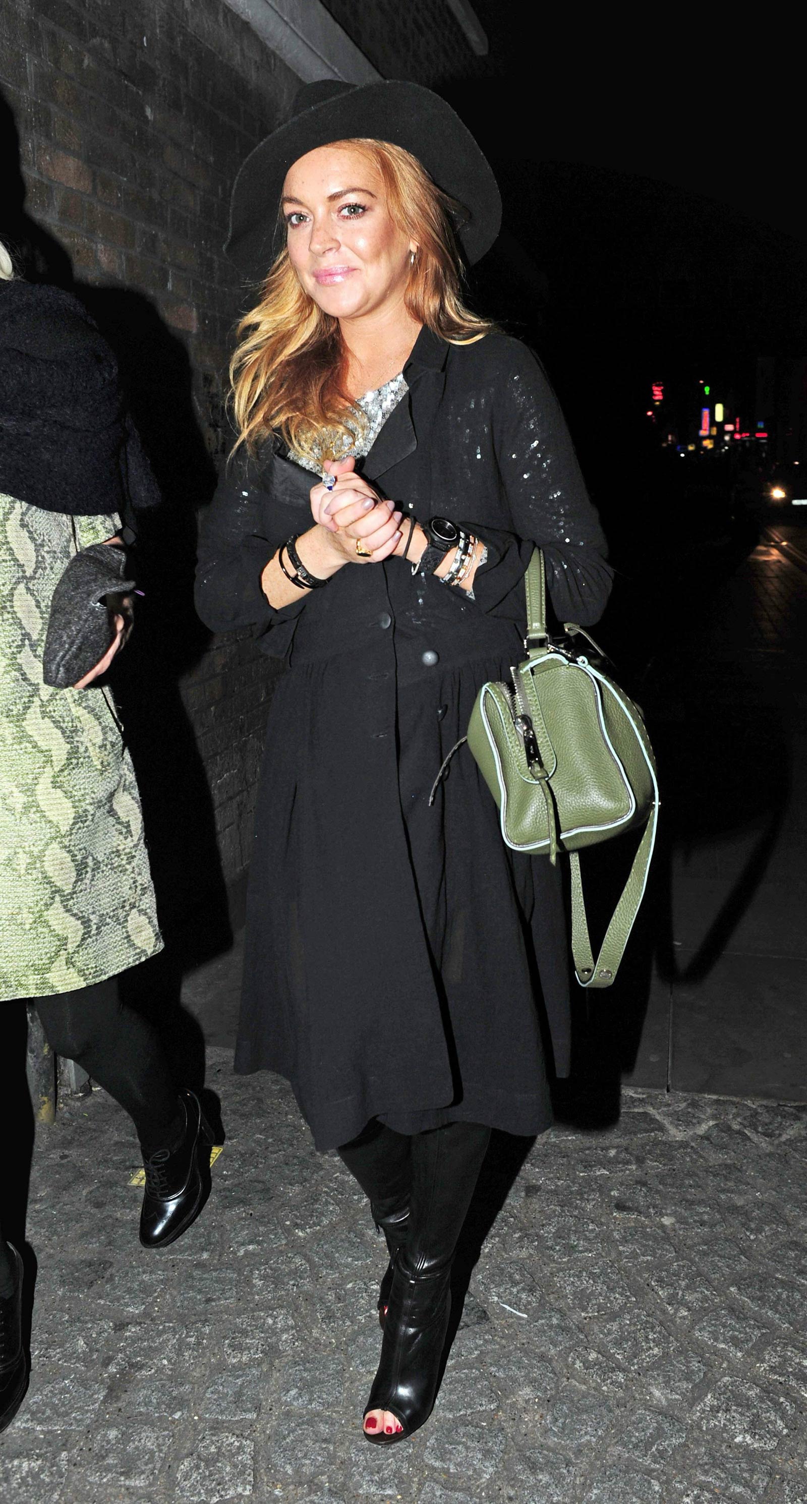 Lindsay Lohan out in London