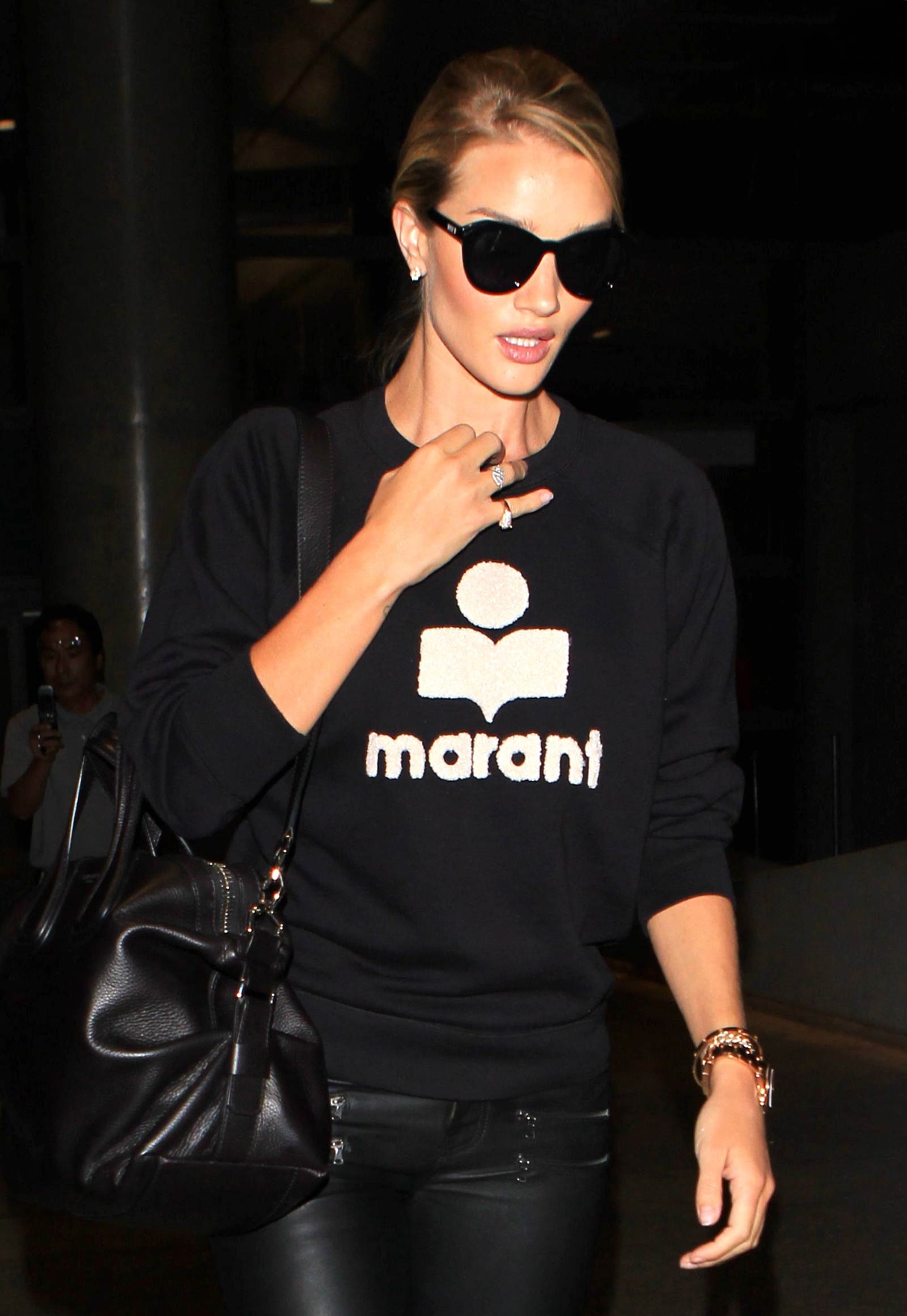 Rosie Huntington Whiteley arrives airport of Lax