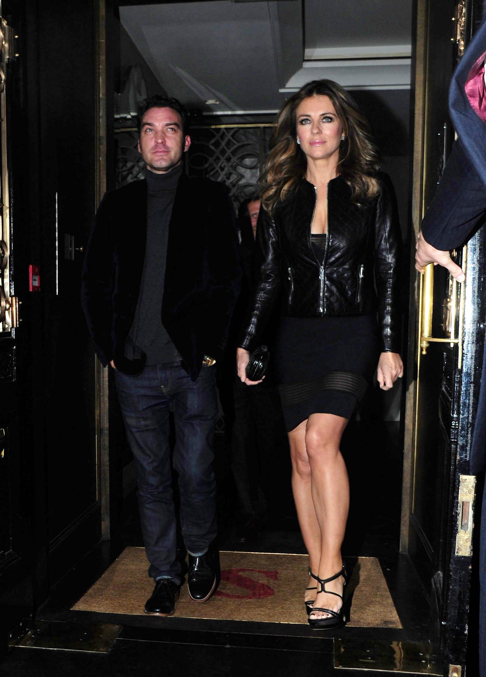 Liz Hurley spotted Night Out at Scott’s Restaurant