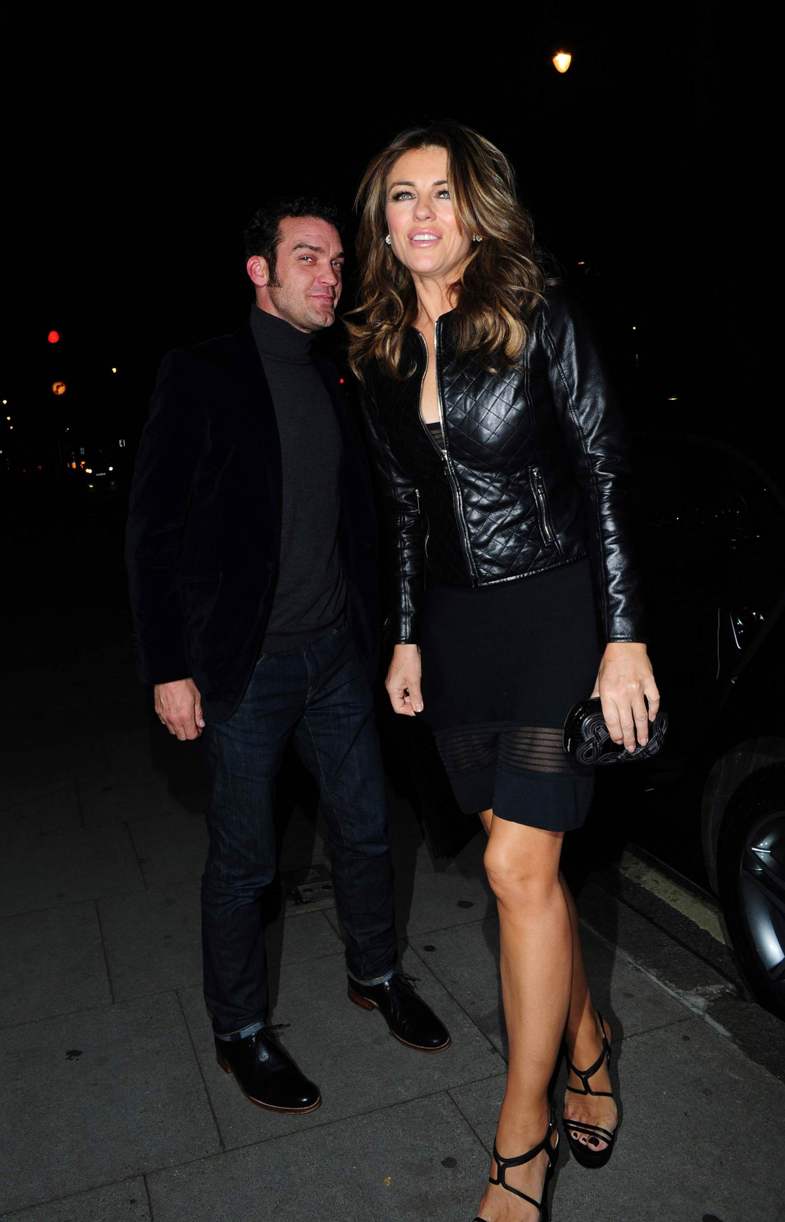 Liz Hurley spotted Night Out at Scott’s Restaurant