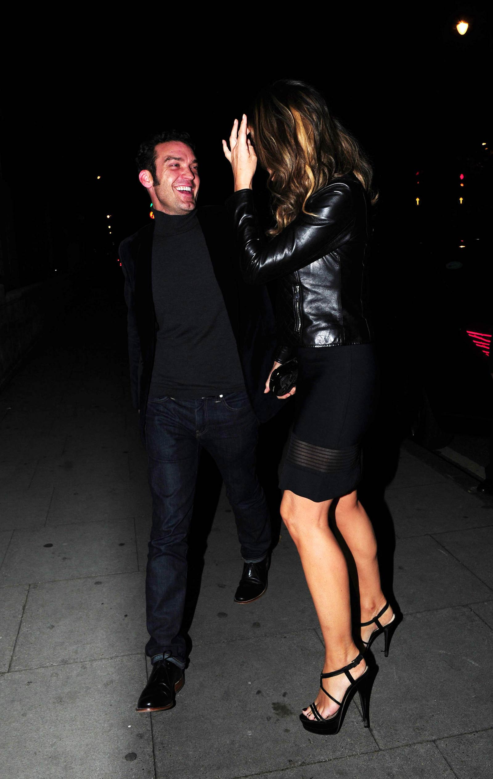 Liz Hurley spotted Night Out at Scott’s Restaurant