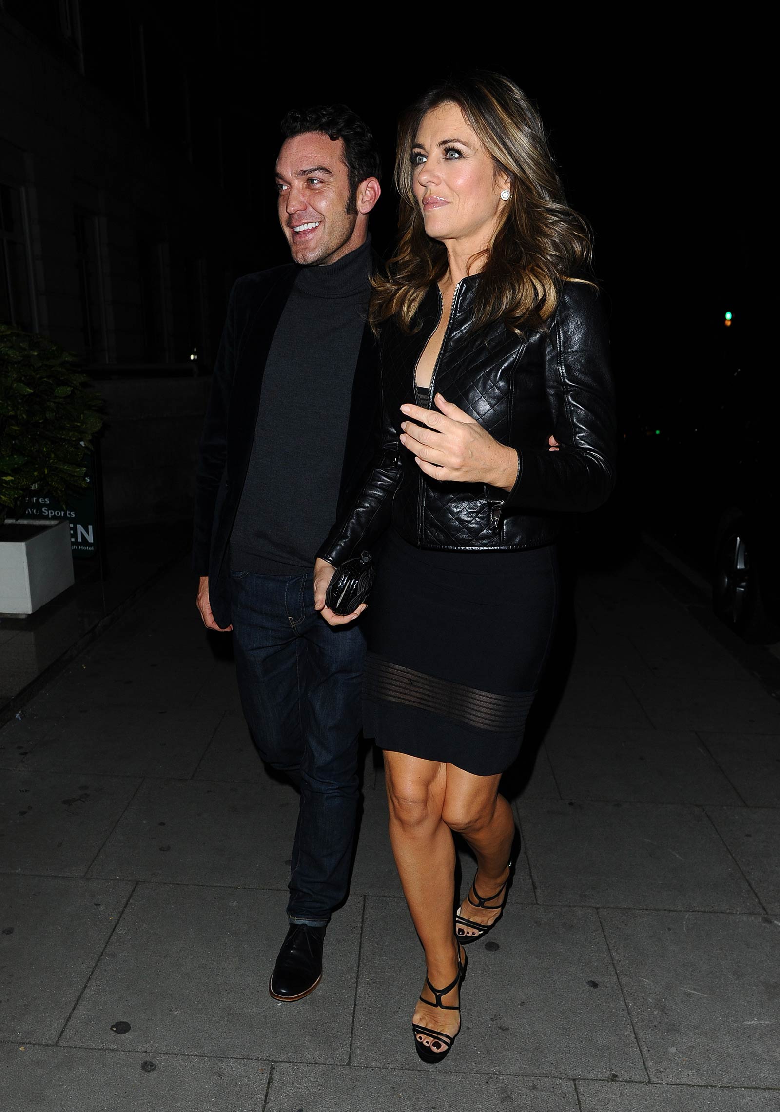 Liz Hurley spotted Night Out at Scott’s Restaurant