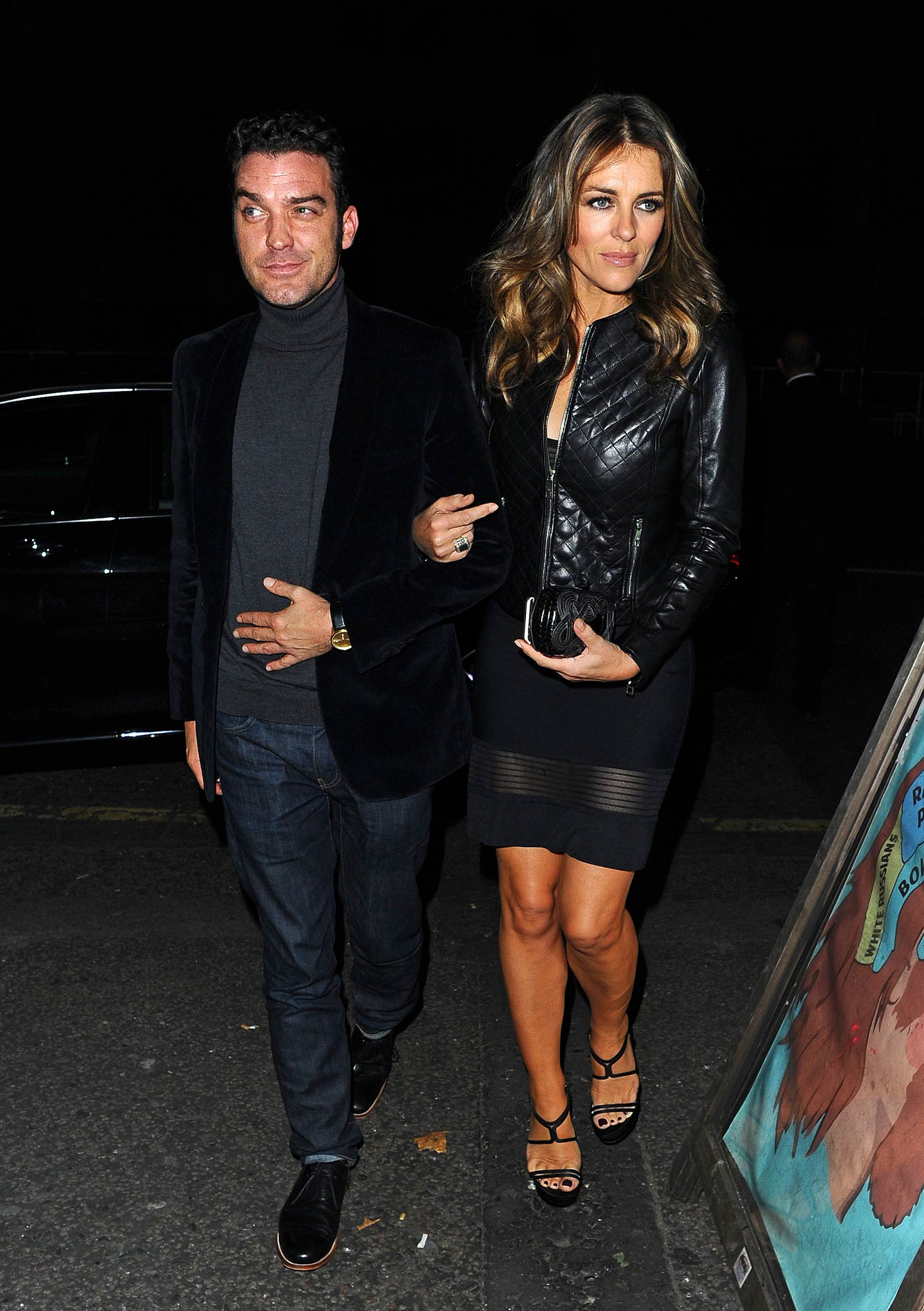 Liz Hurley spotted Night Out at Scott’s Restaurant