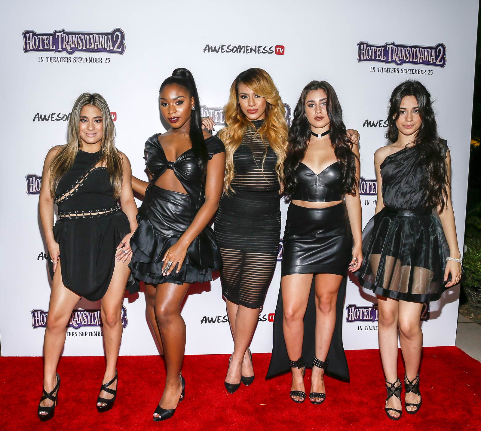 Fifth Harmony arrive at Hotel Transylvania 2 screening