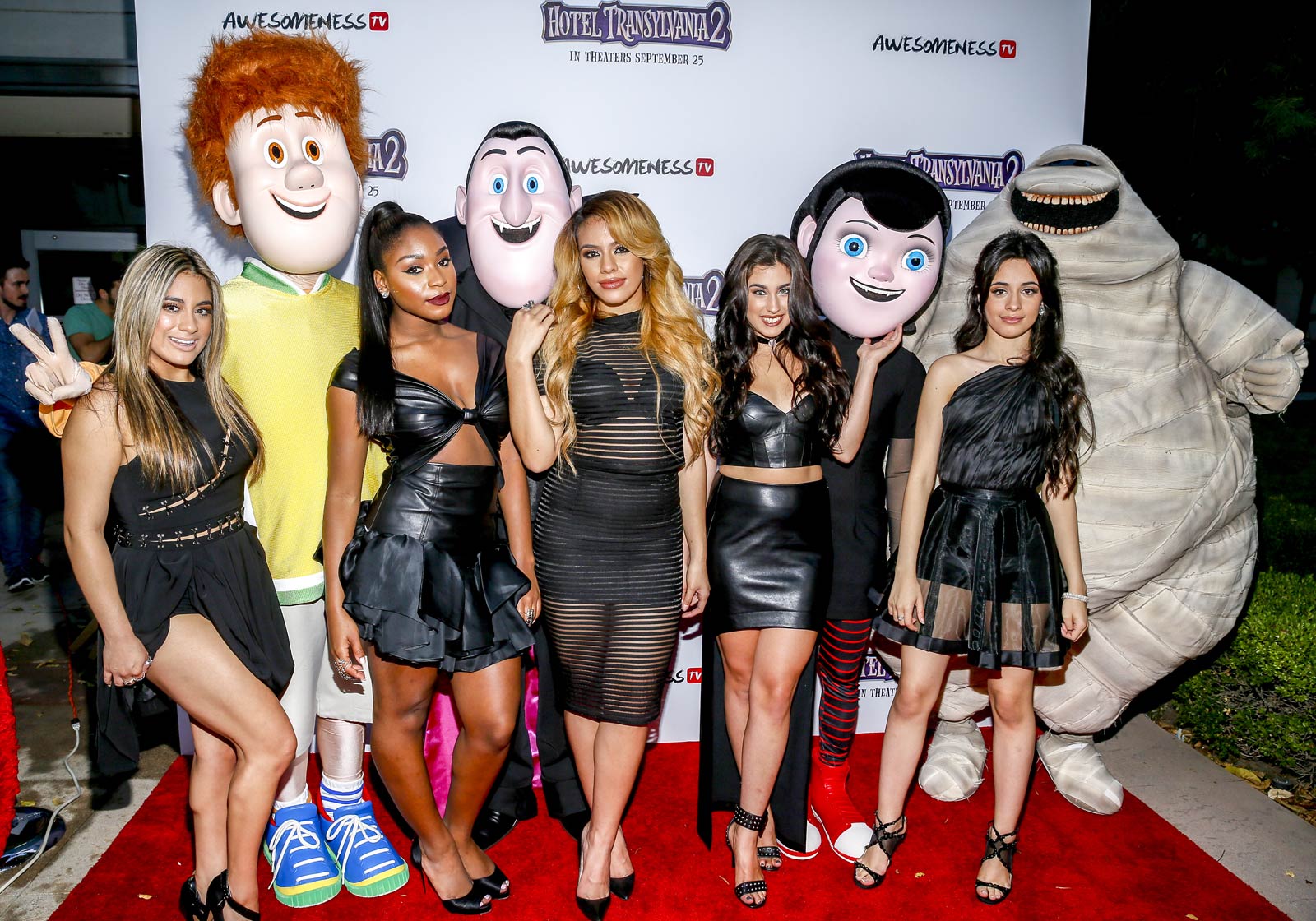 Fifth Harmony arrive at Hotel Transylvania 2 screening