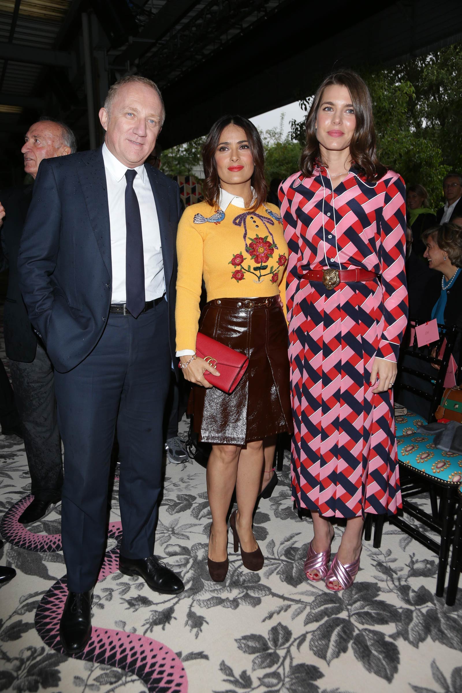 Salma Hayek attends Gucci fashion show