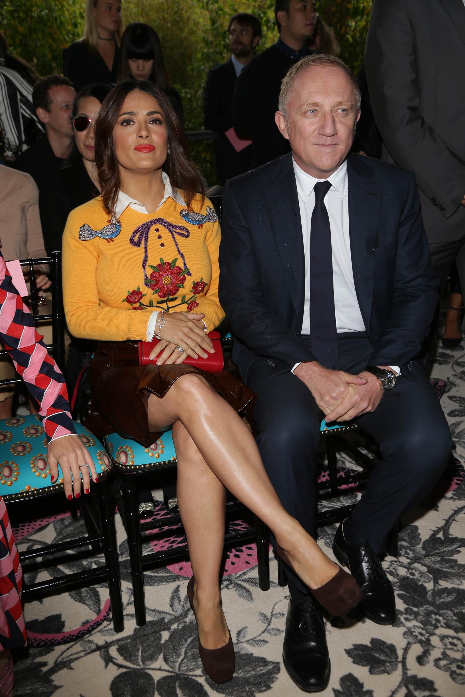 Salma Hayek attends Gucci fashion show