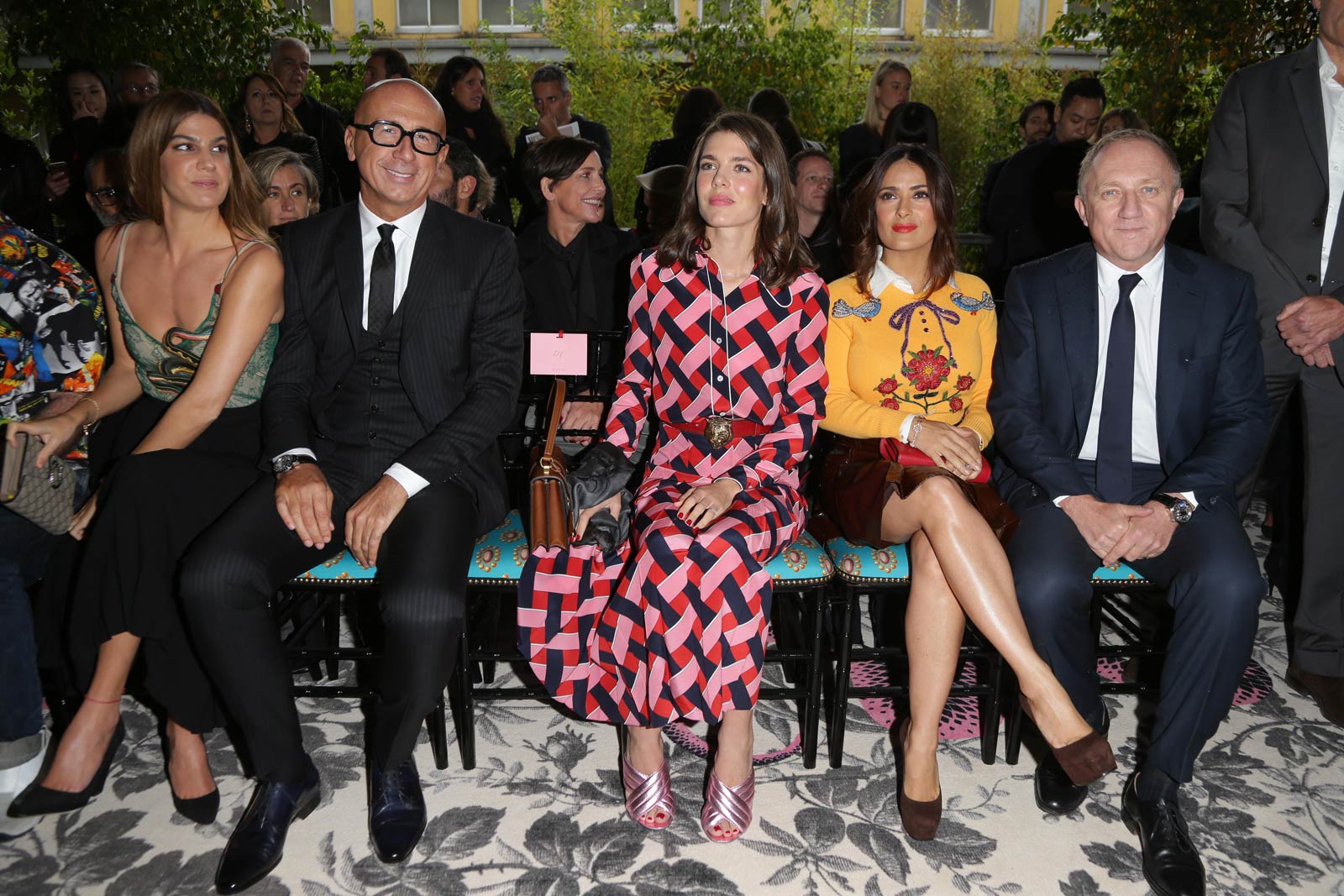 Salma Hayek attends Gucci fashion show