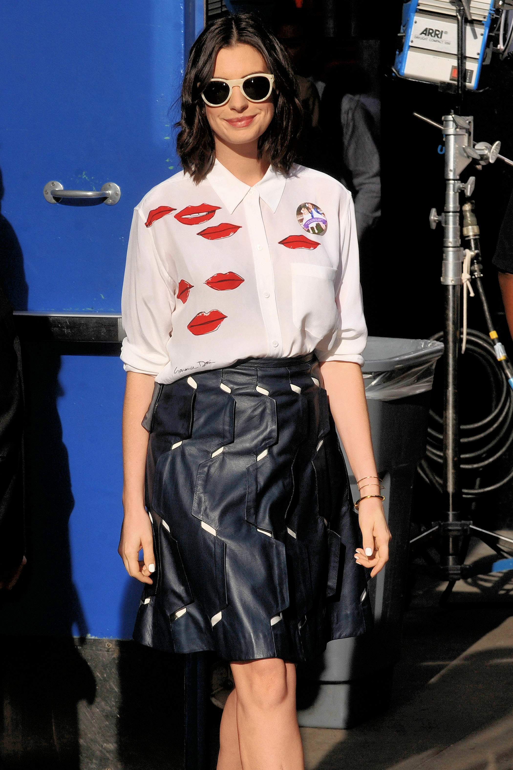 Anne Hathaway at ABC Studios in New York City