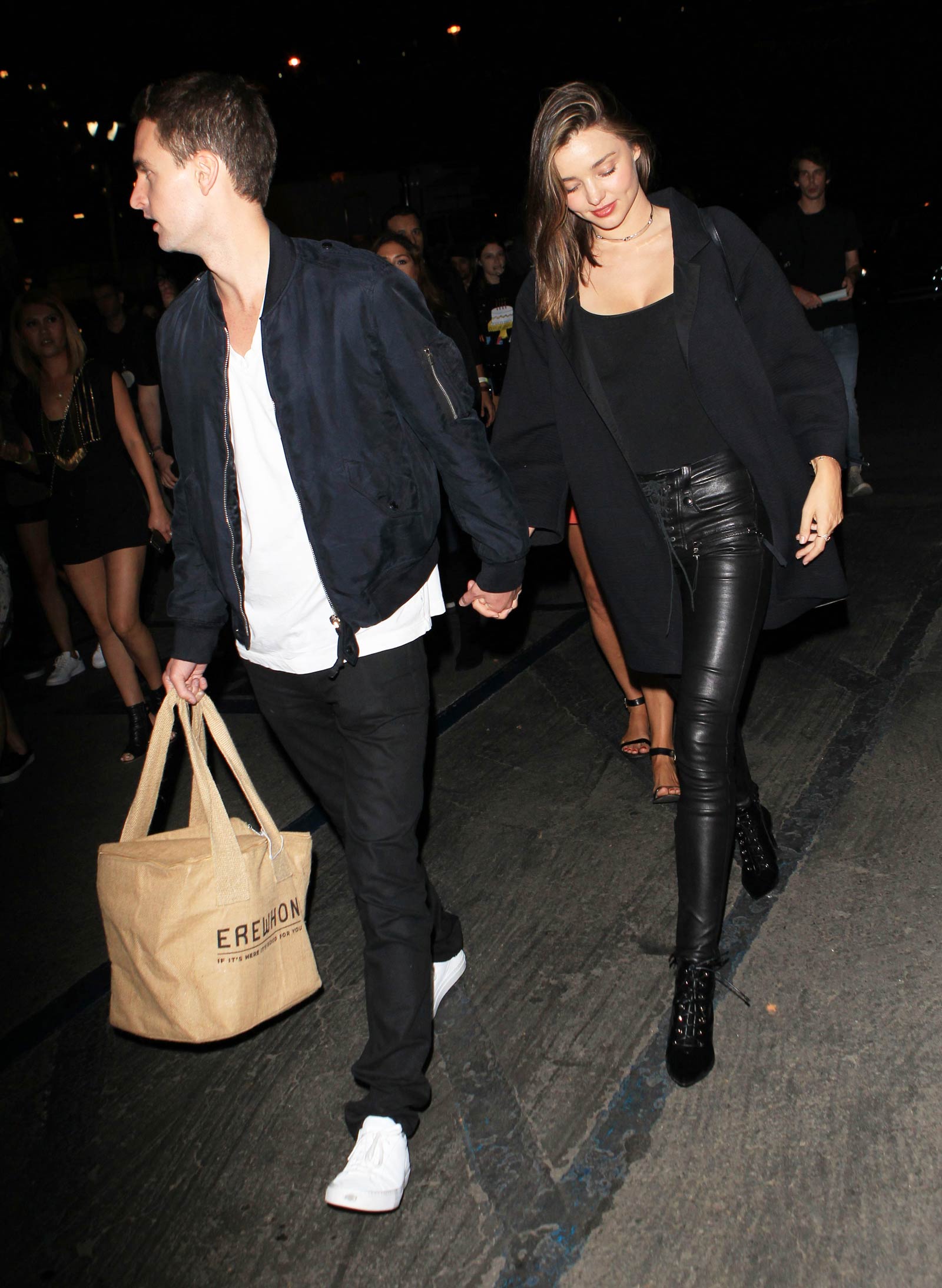 Miranda Kerr arriving at Kanye West Concert