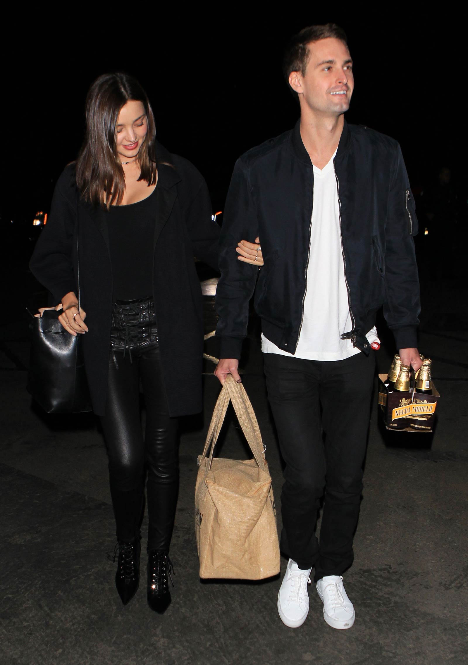 Miranda Kerr arriving at Kanye West Concert