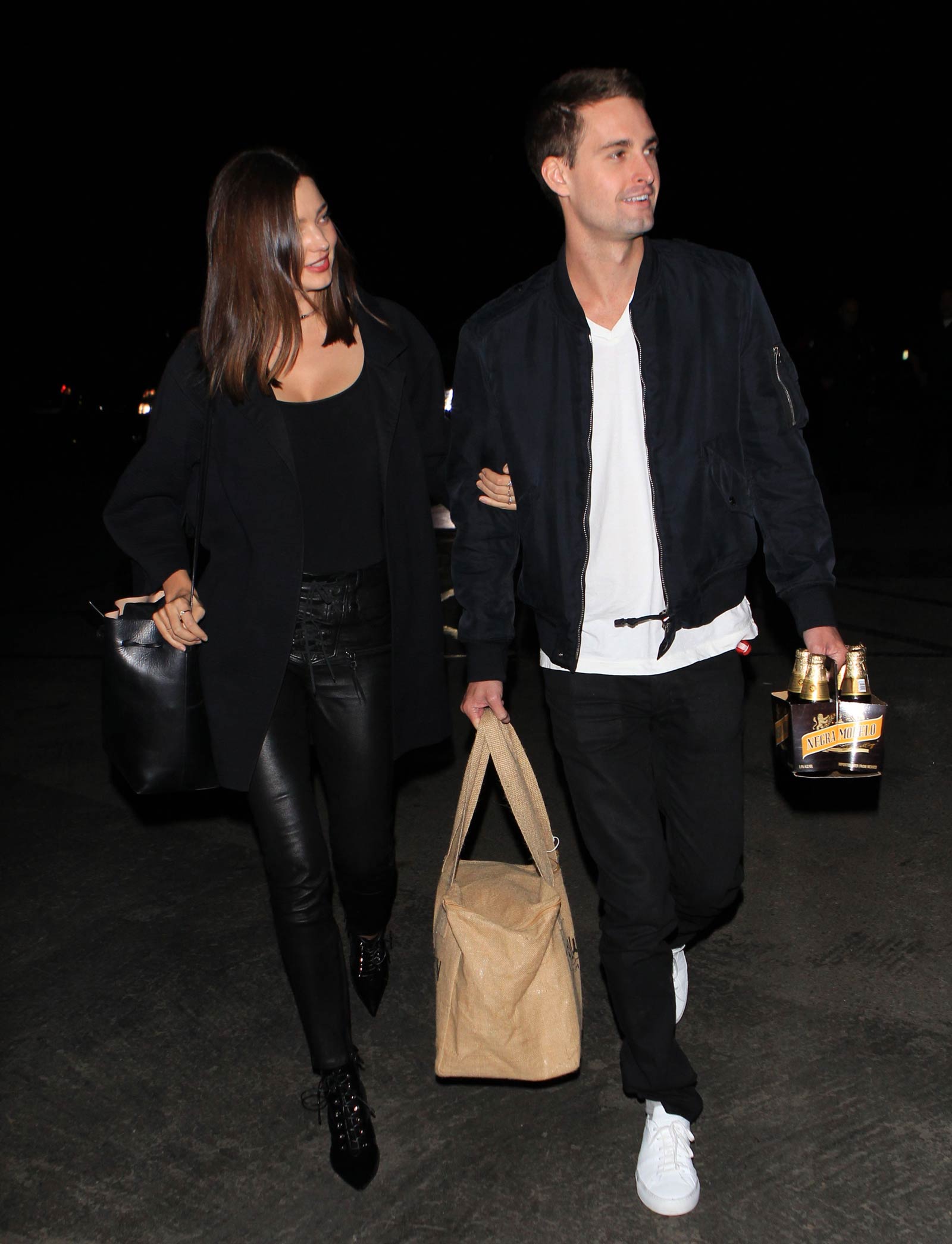 Miranda Kerr arriving at Kanye West Concert