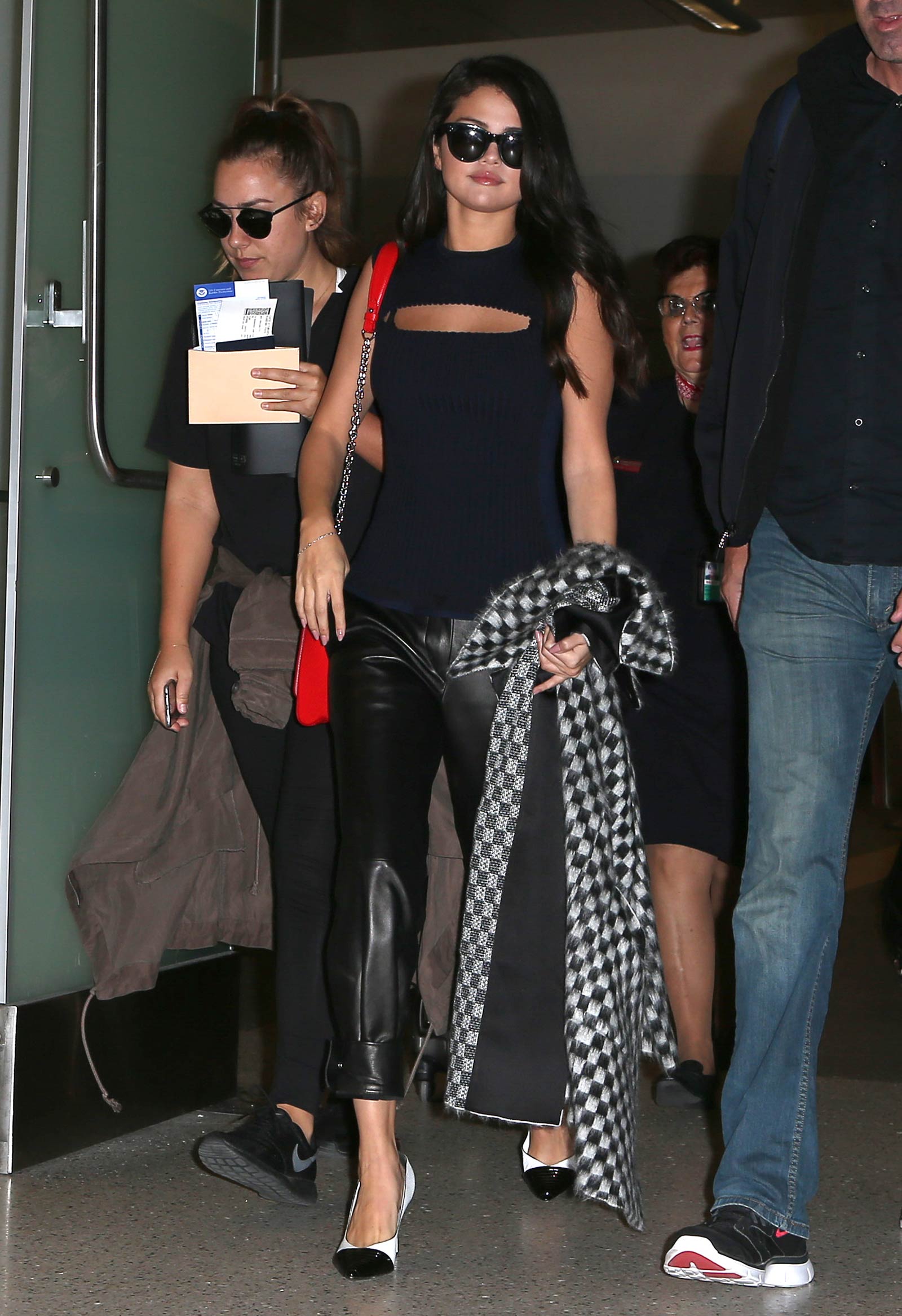 Selena Gomez arriving at LAX Airport
