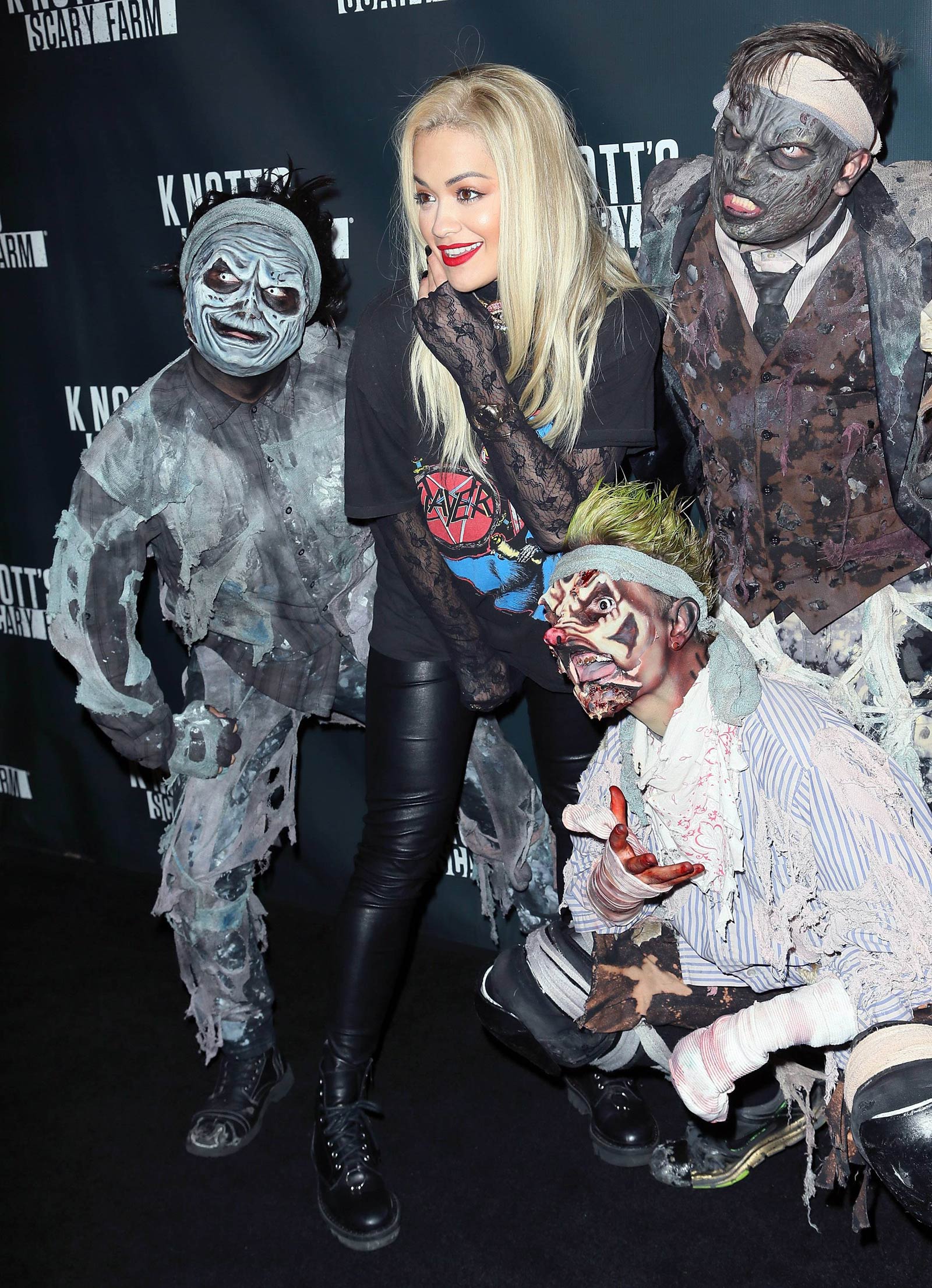 Rita Ora attends Knott’s Scary Farm Black Carpet