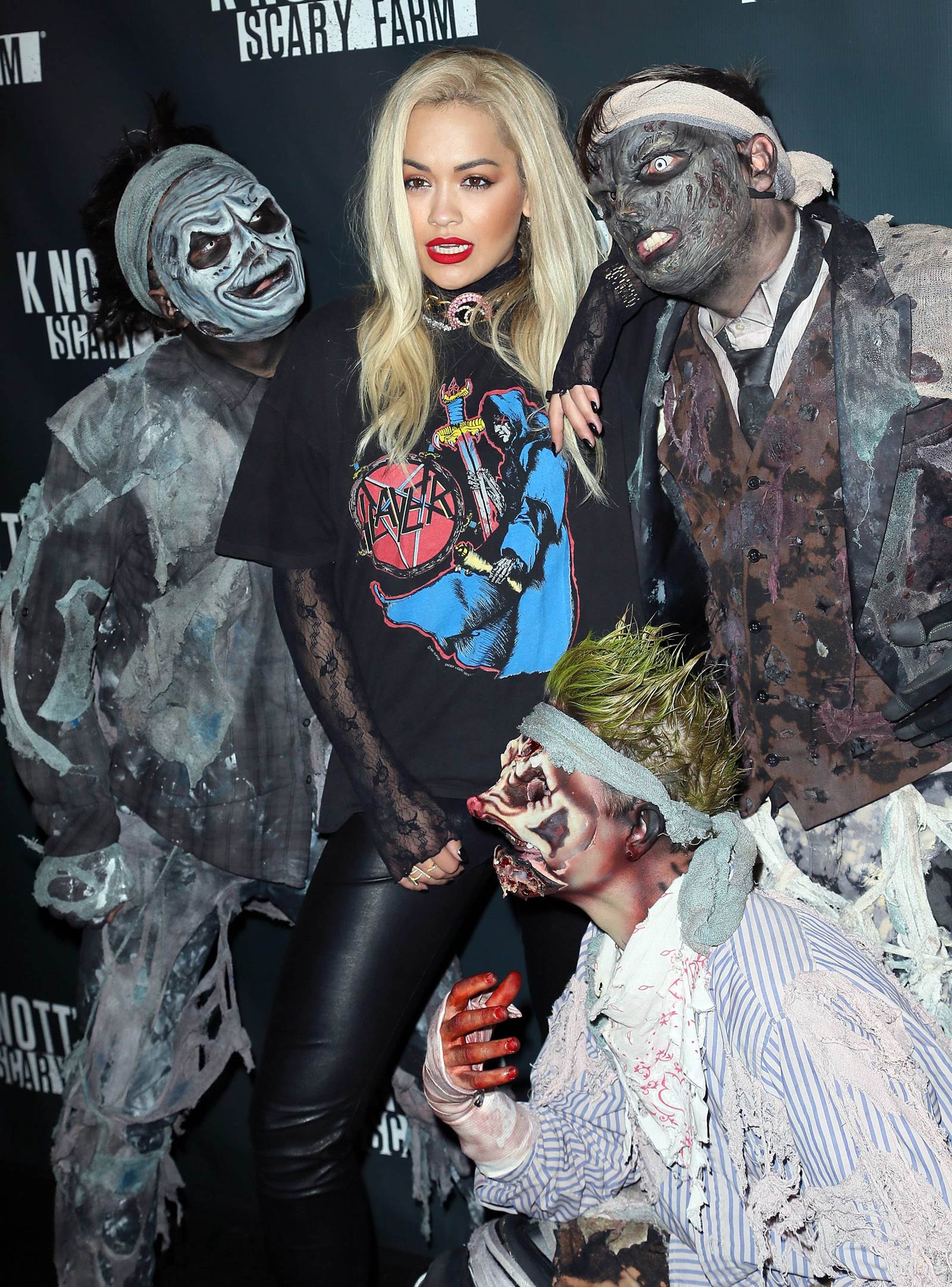 Rita Ora attends Knott’s Scary Farm Black Carpet