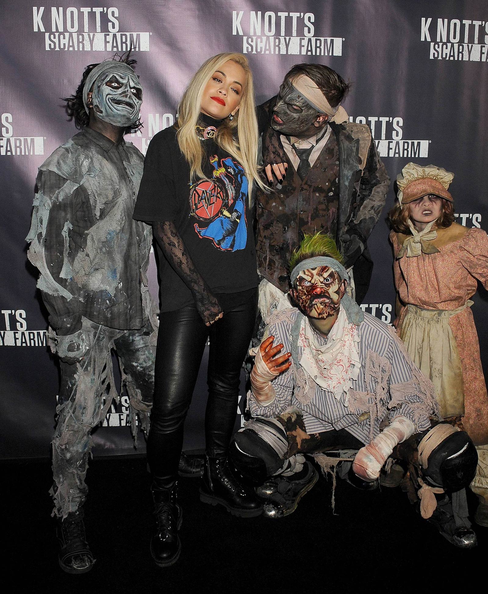 Rita Ora attends Knott’s Scary Farm Black Carpet