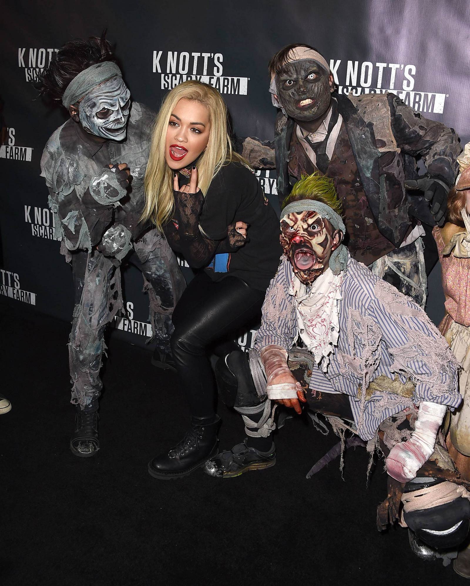 Rita Ora attends Knott’s Scary Farm Black Carpet