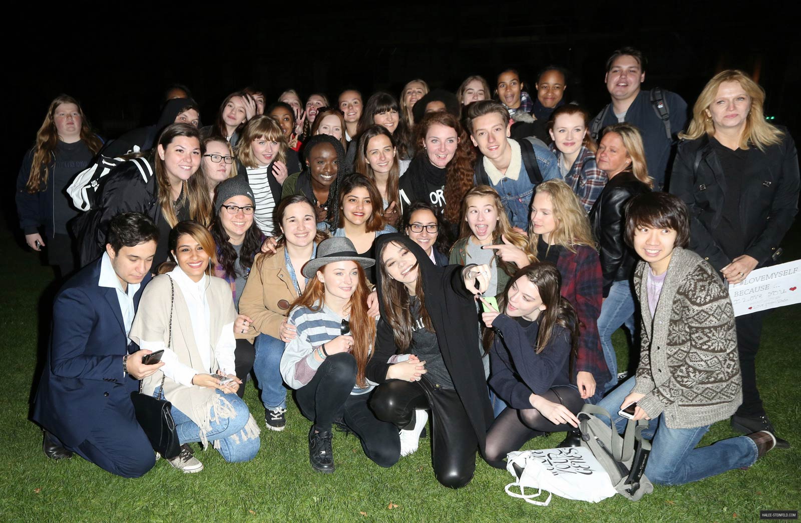 Hailee Steinfeld at a fan meet up in Hyde Park