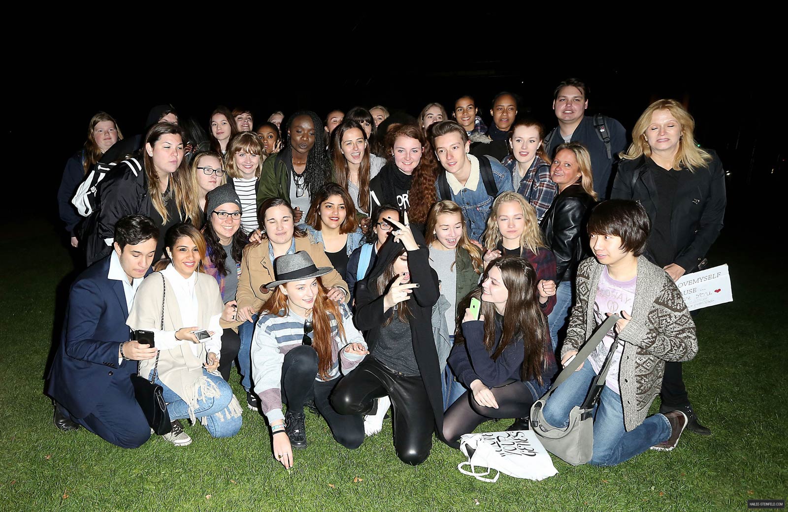 Hailee Steinfeld at a fan meet up in Hyde Park