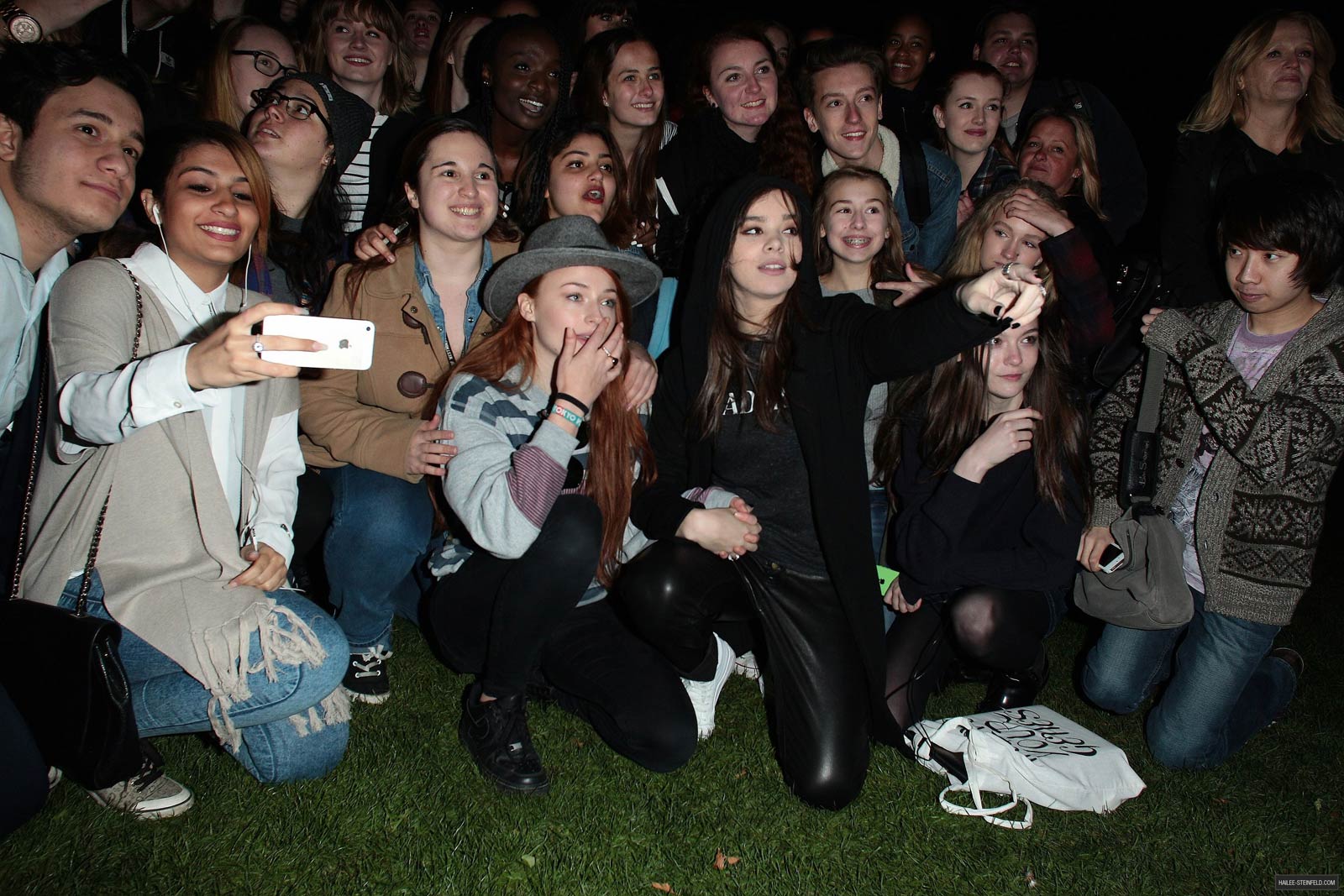 Hailee Steinfeld at a fan meet up in Hyde Park