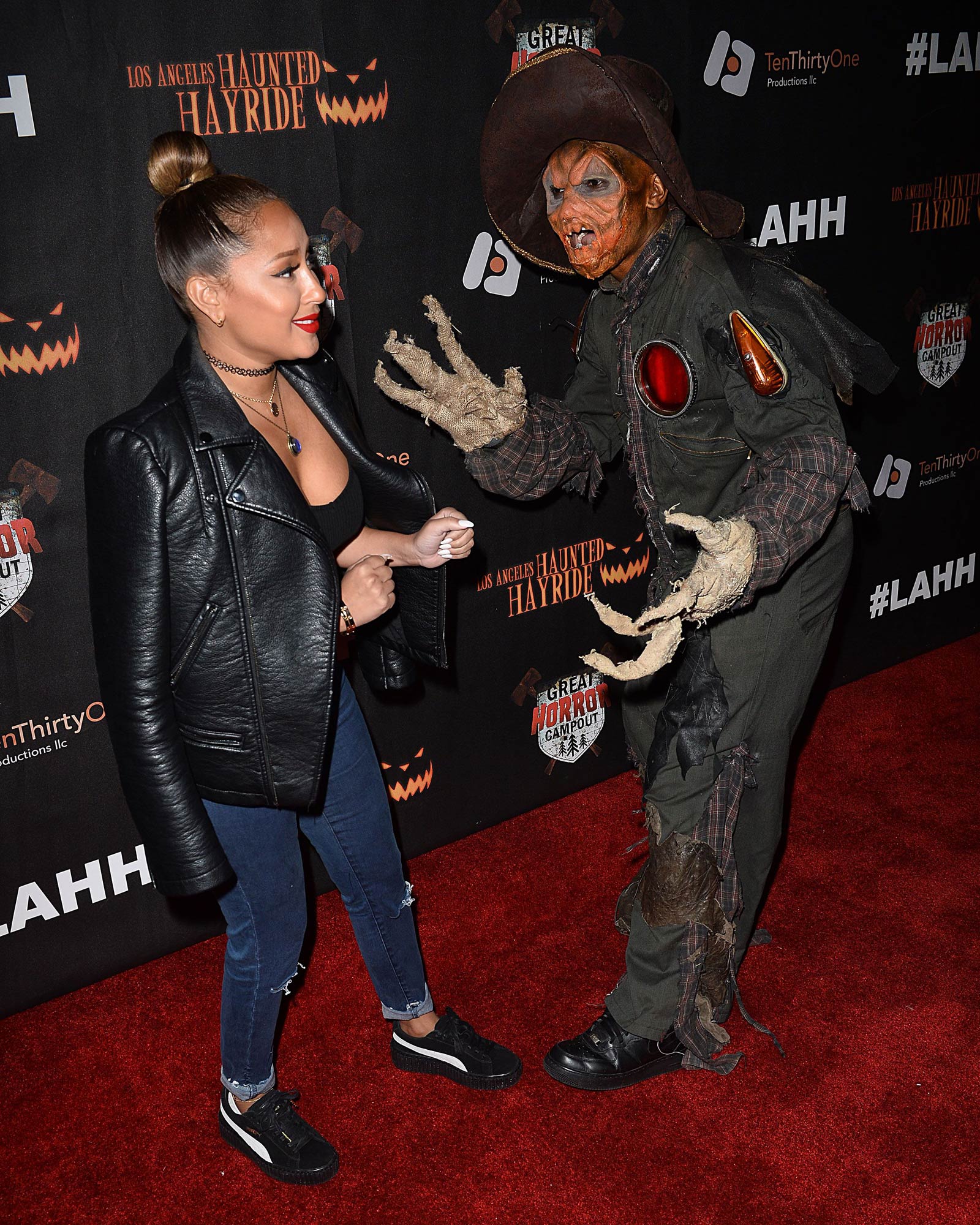 Adrienne Bailon attends Griffith Park Haunted Hayride Opening Night