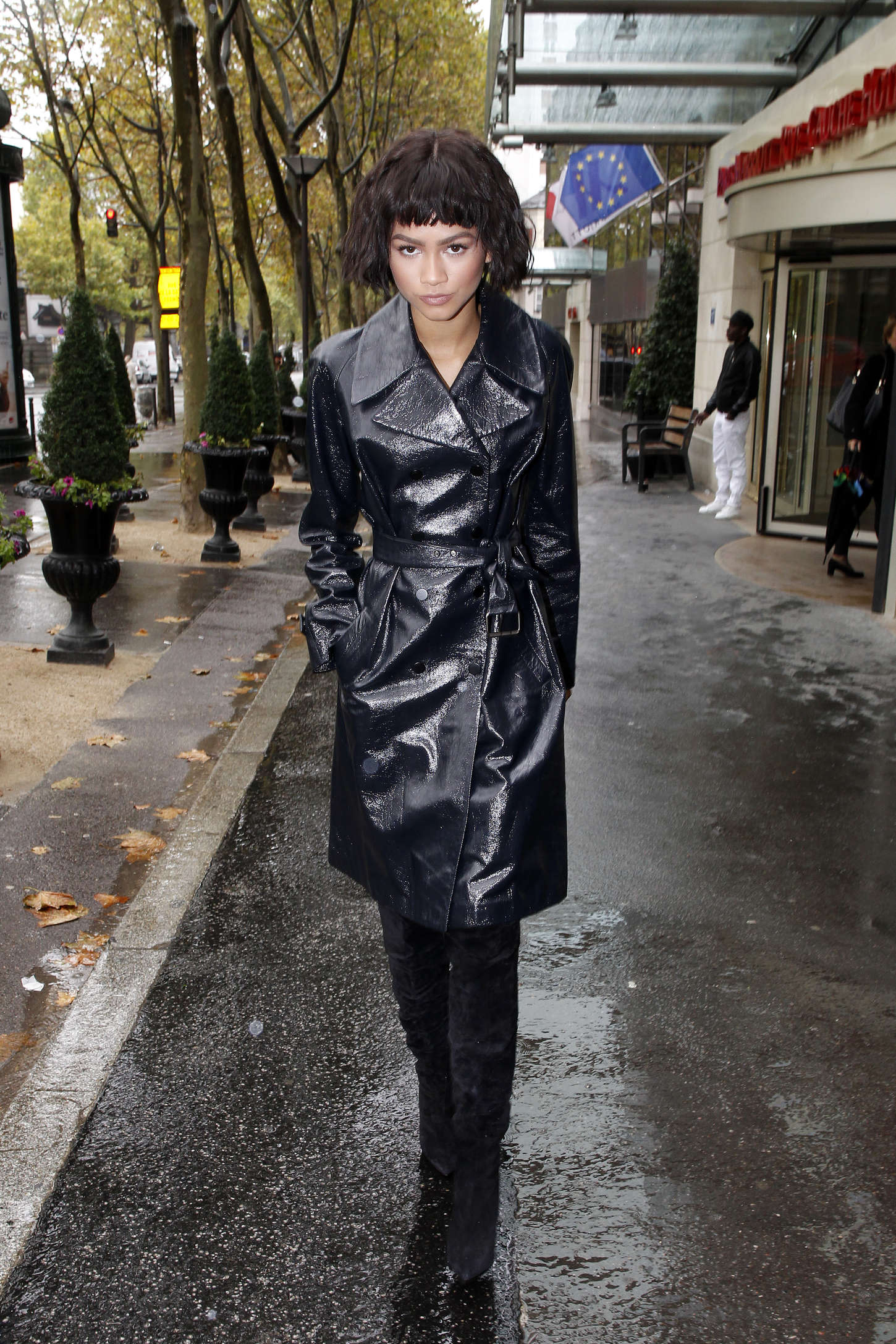 Zendaya out during Fashion Week in Paris