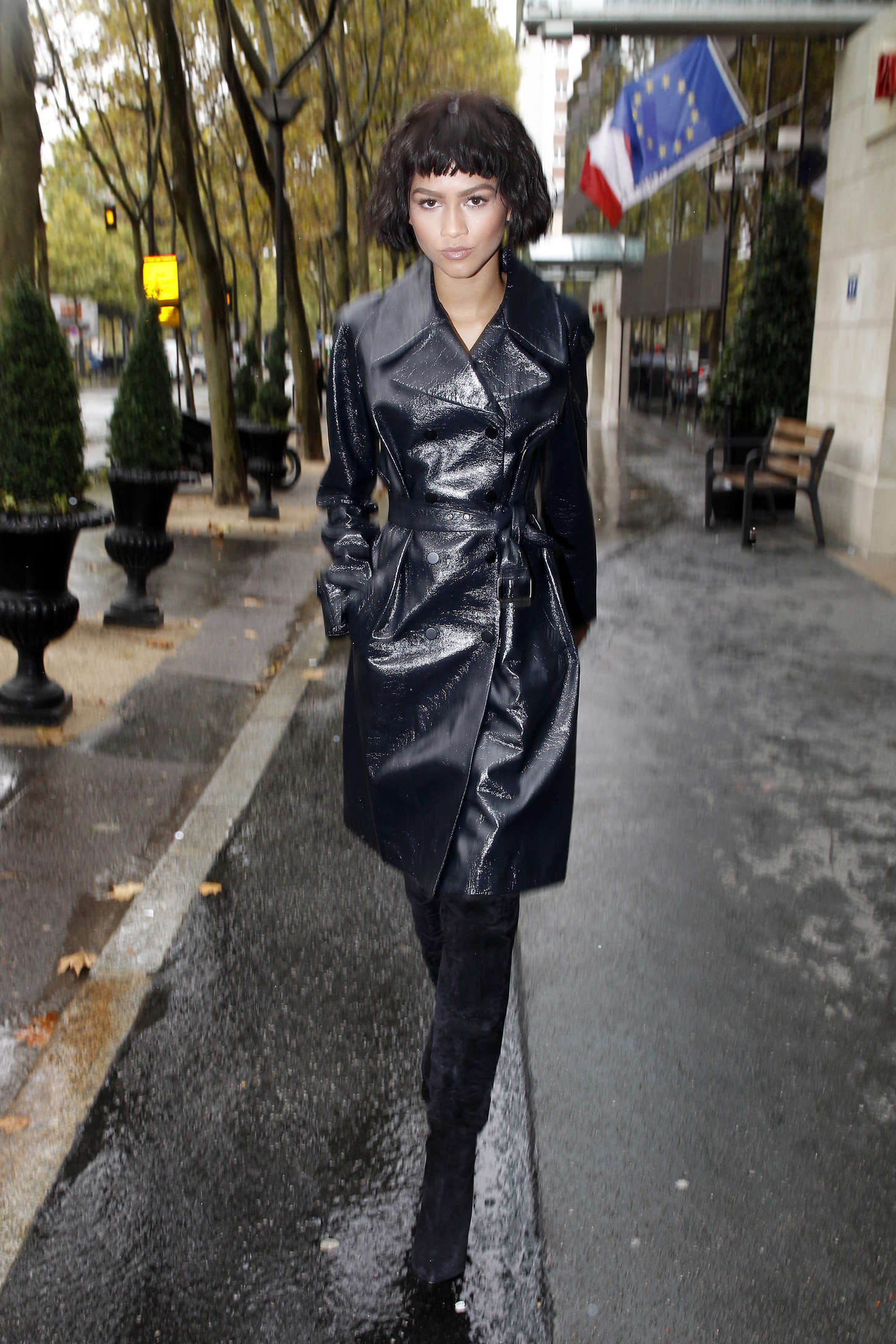 Zendaya out during Fashion Week in Paris