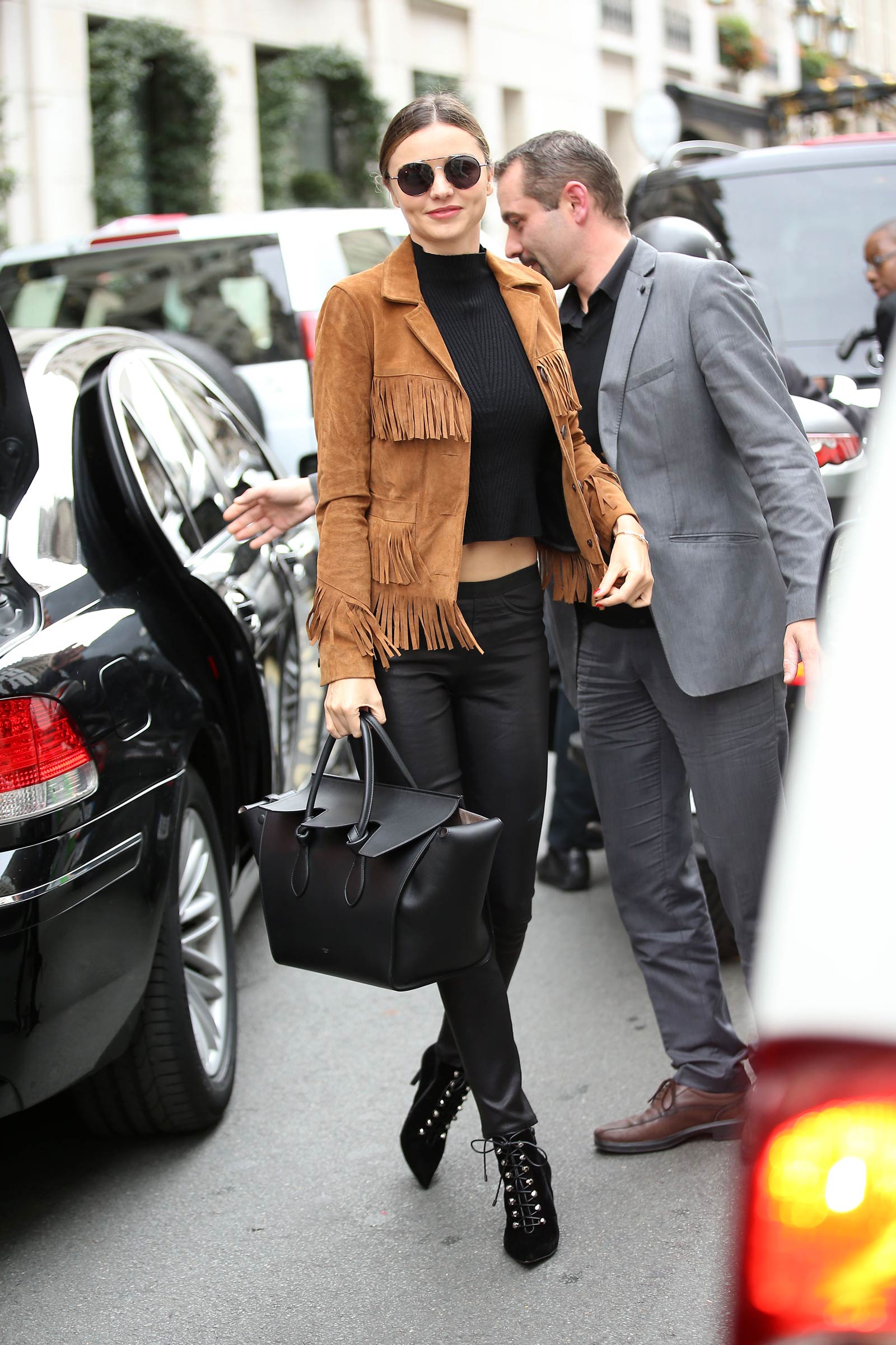 Miranda Kerr arrives at Charles De Gaulle Airport