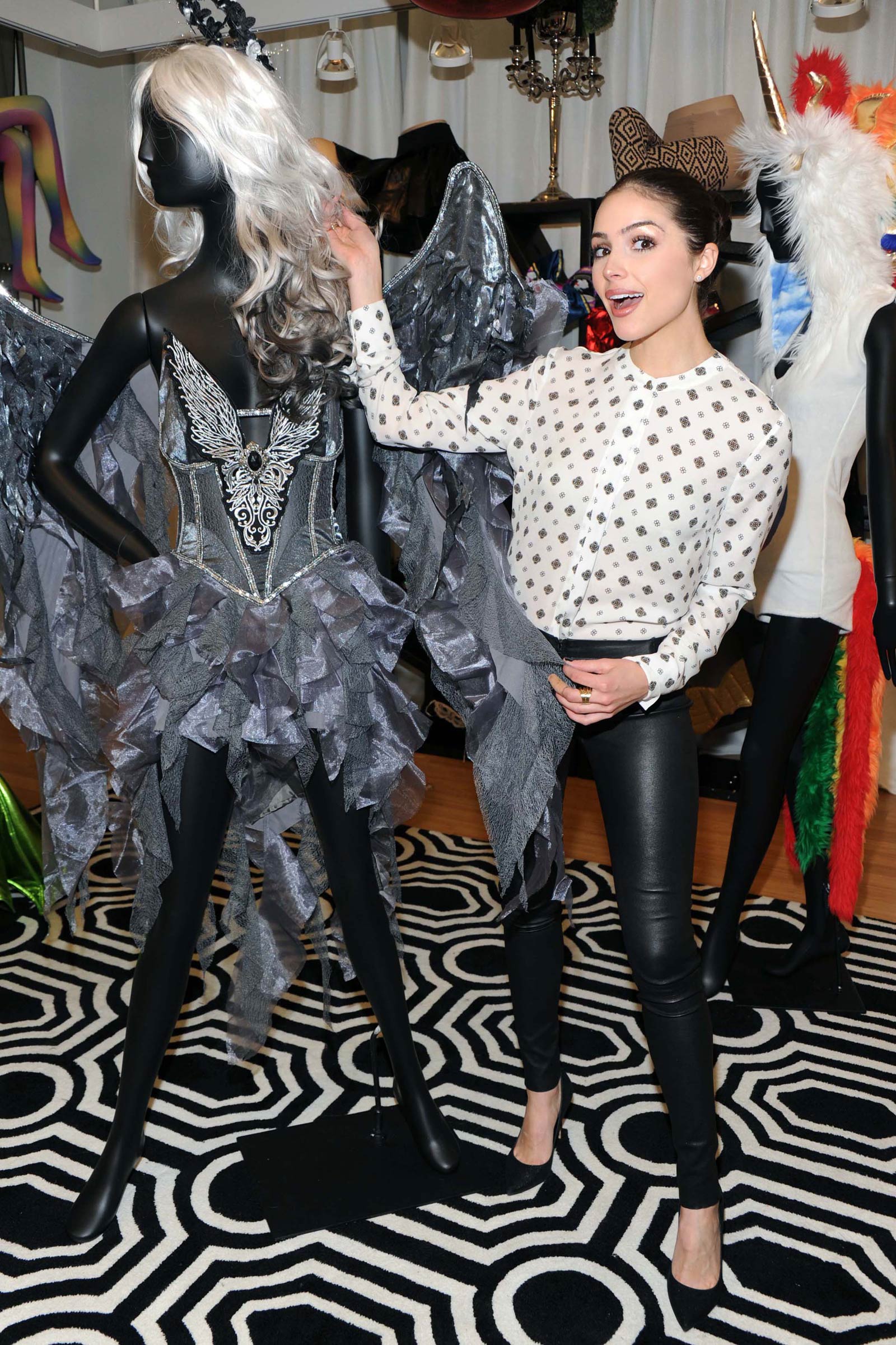 Olivia Culpo visits the Yandy Showroom for her Halloween Costume