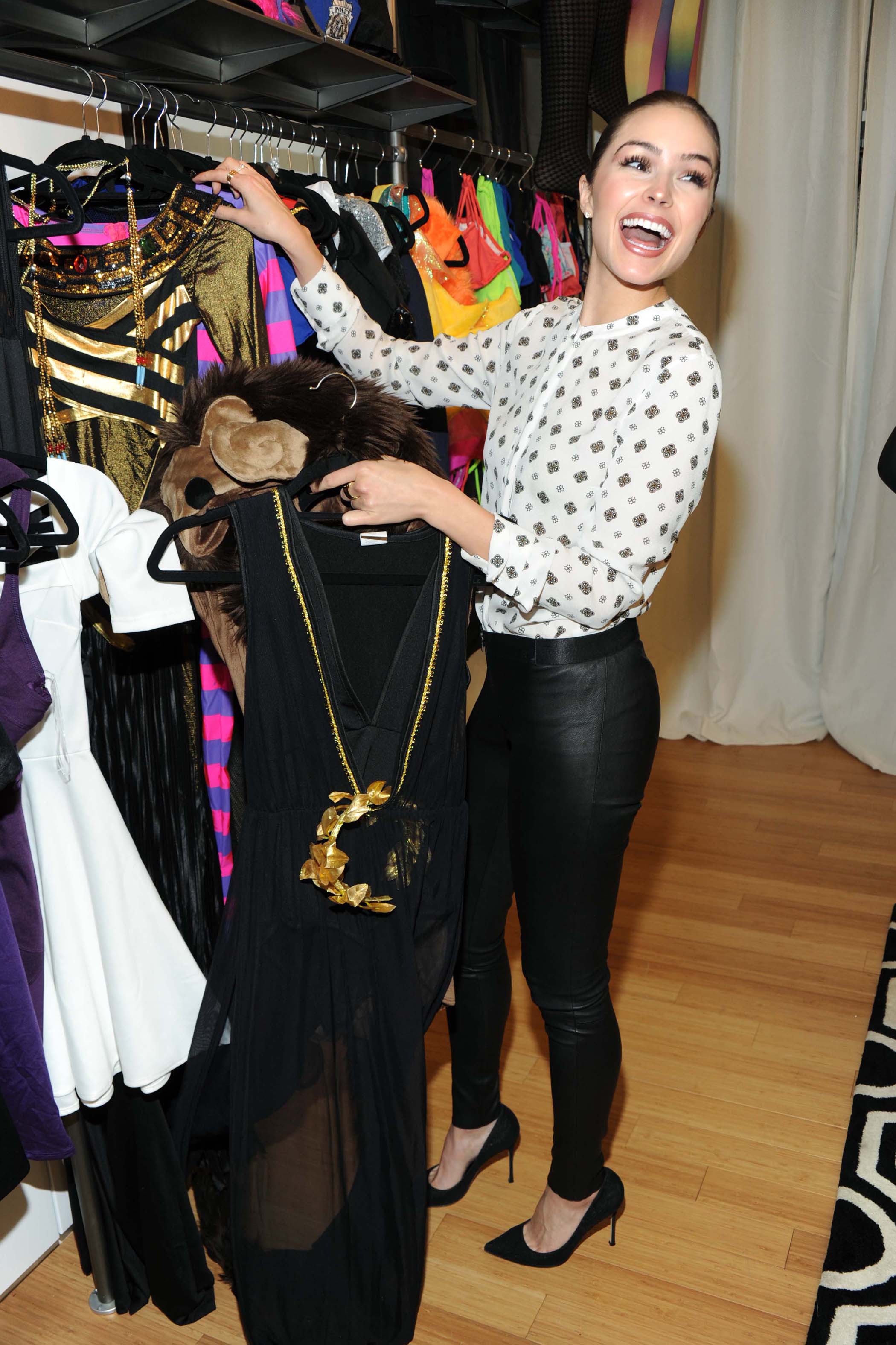 Olivia Culpo visits the Yandy Showroom for her Halloween Costume